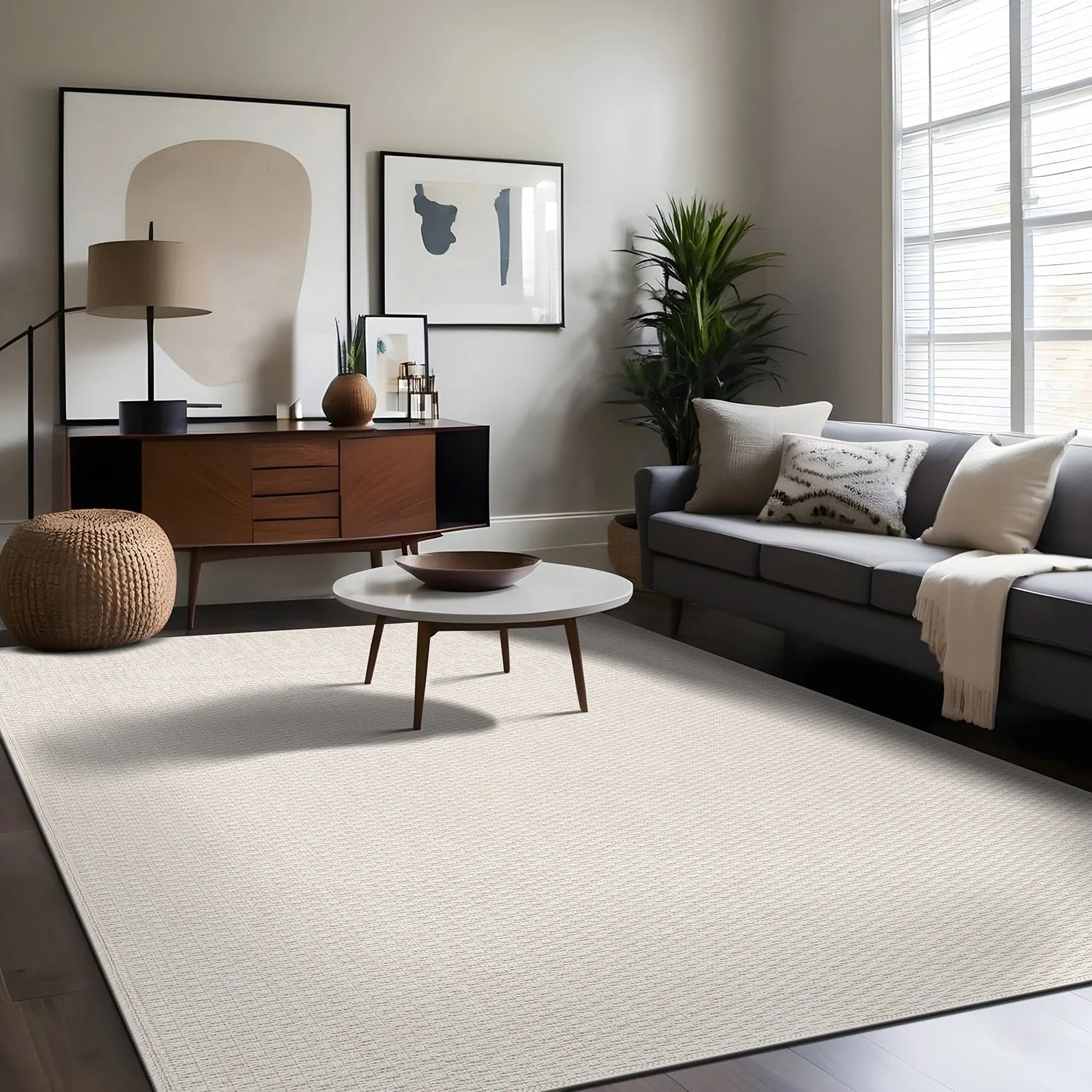 Beverly Rug Easy Clean Non Shedding Jute Rug