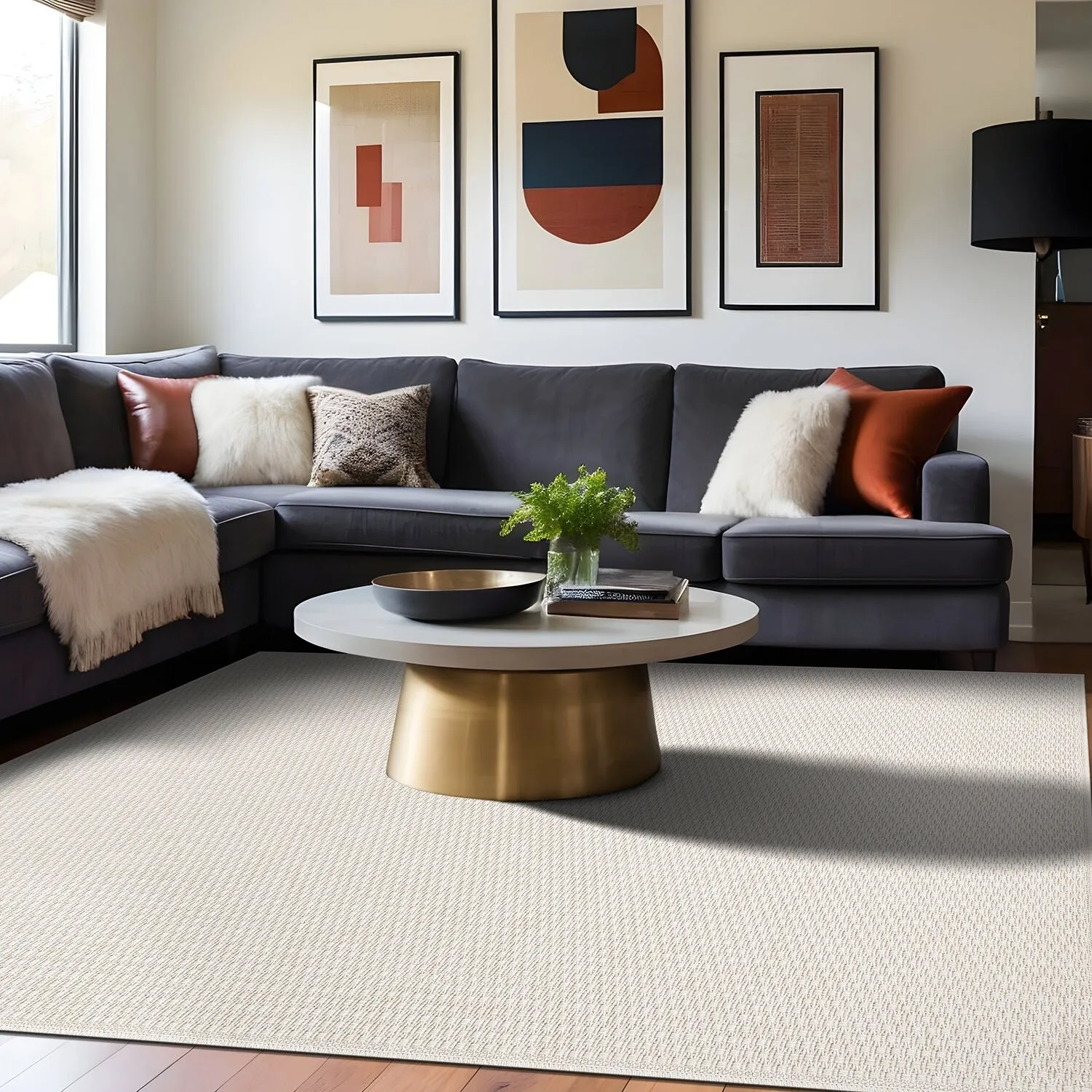 Beverly Rug Easy Clean Non Shedding Jute Rug
