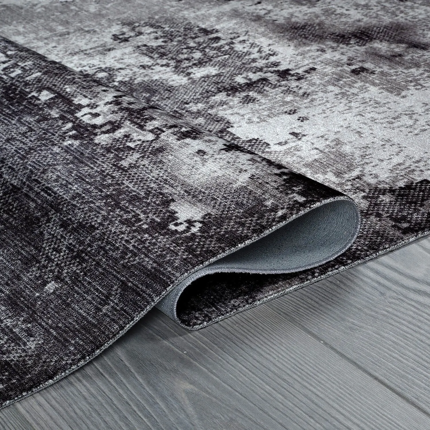 Beverly Rug Queen Abstract Non-Slip Rubber Back Washable Indoor Area Rug