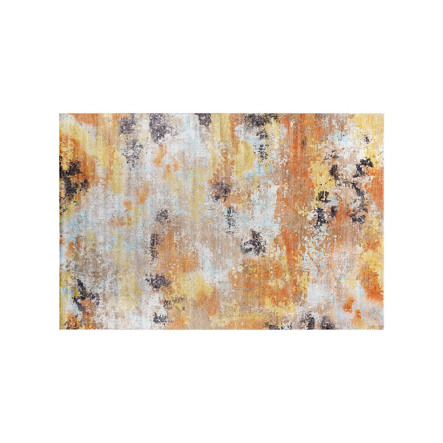 Beverly Rug Queen Abstract Non-Slip Rubber Back Washable Indoor Area Rug