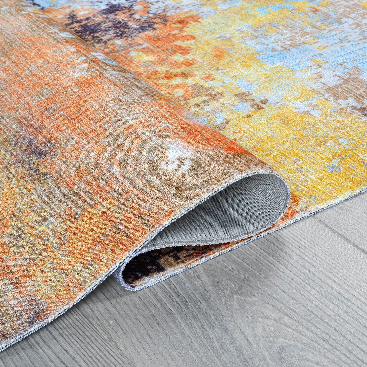 Beverly Rug Queen Abstract Non-Slip Rubber Back Washable Indoor Area Rug