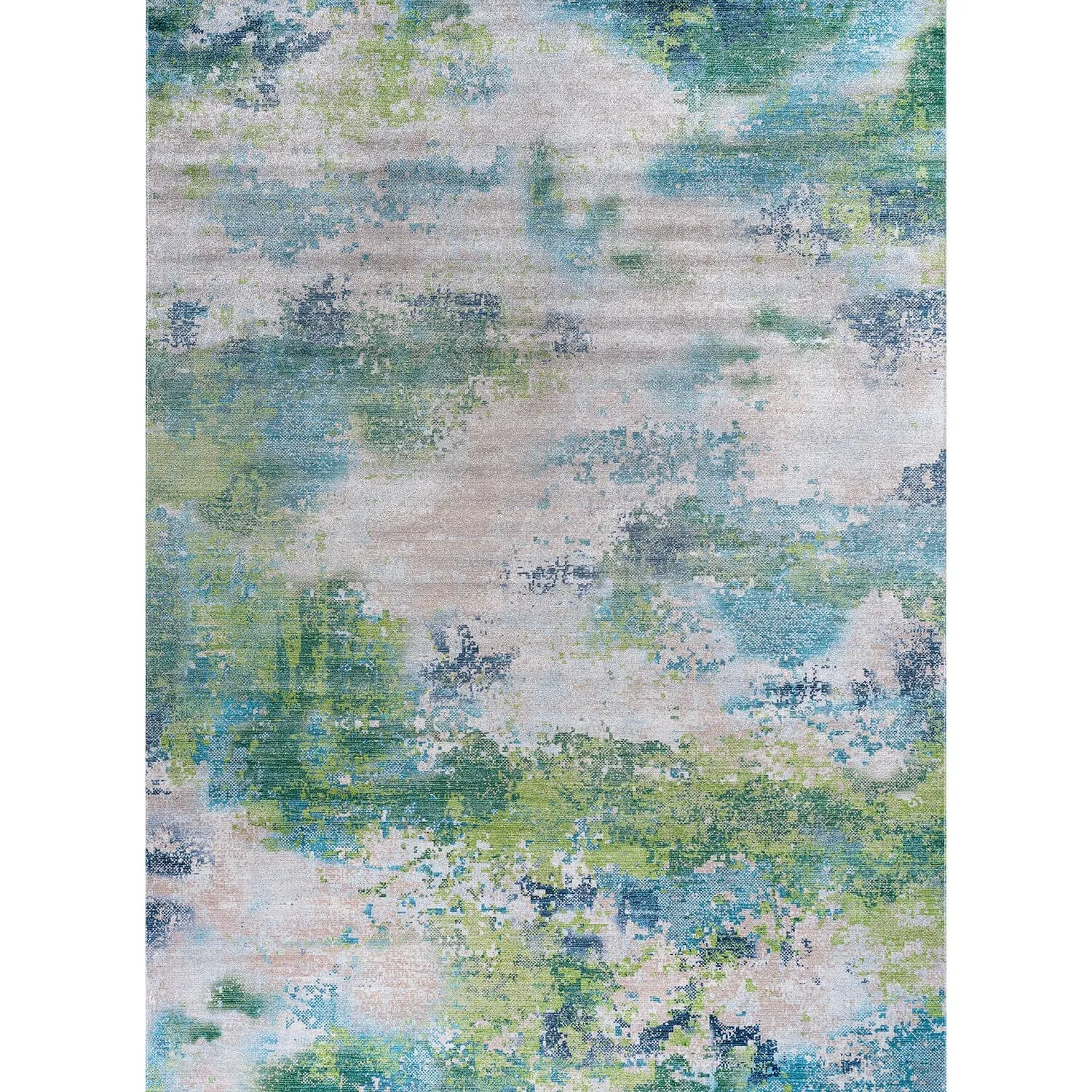 Beverly Rug Queen Abstract Non-Slip Rubber Back Washable Indoor Area Rug