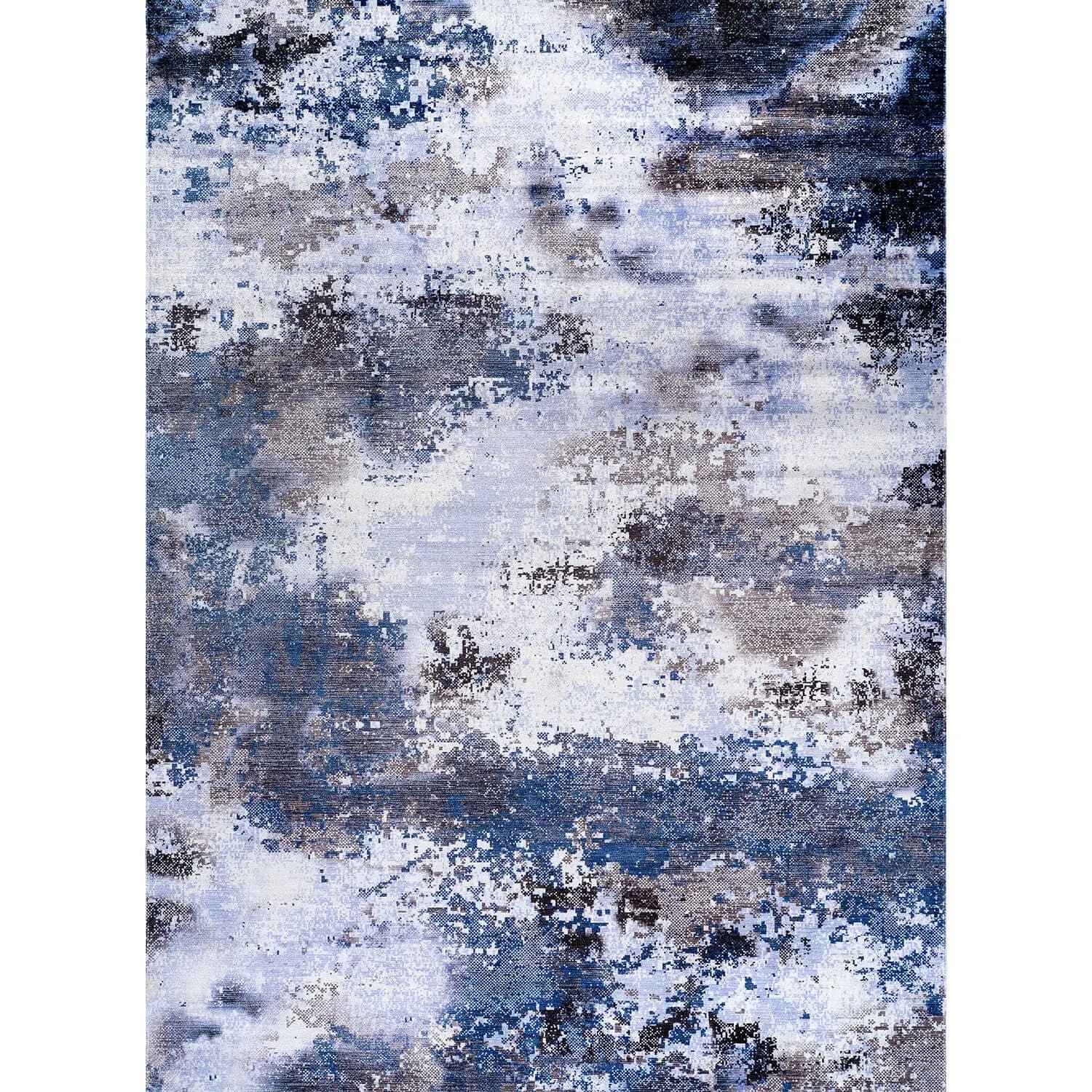 Beverly Rug Queen Abstract Non-Slip Rubber Back Washable Indoor Area Rug