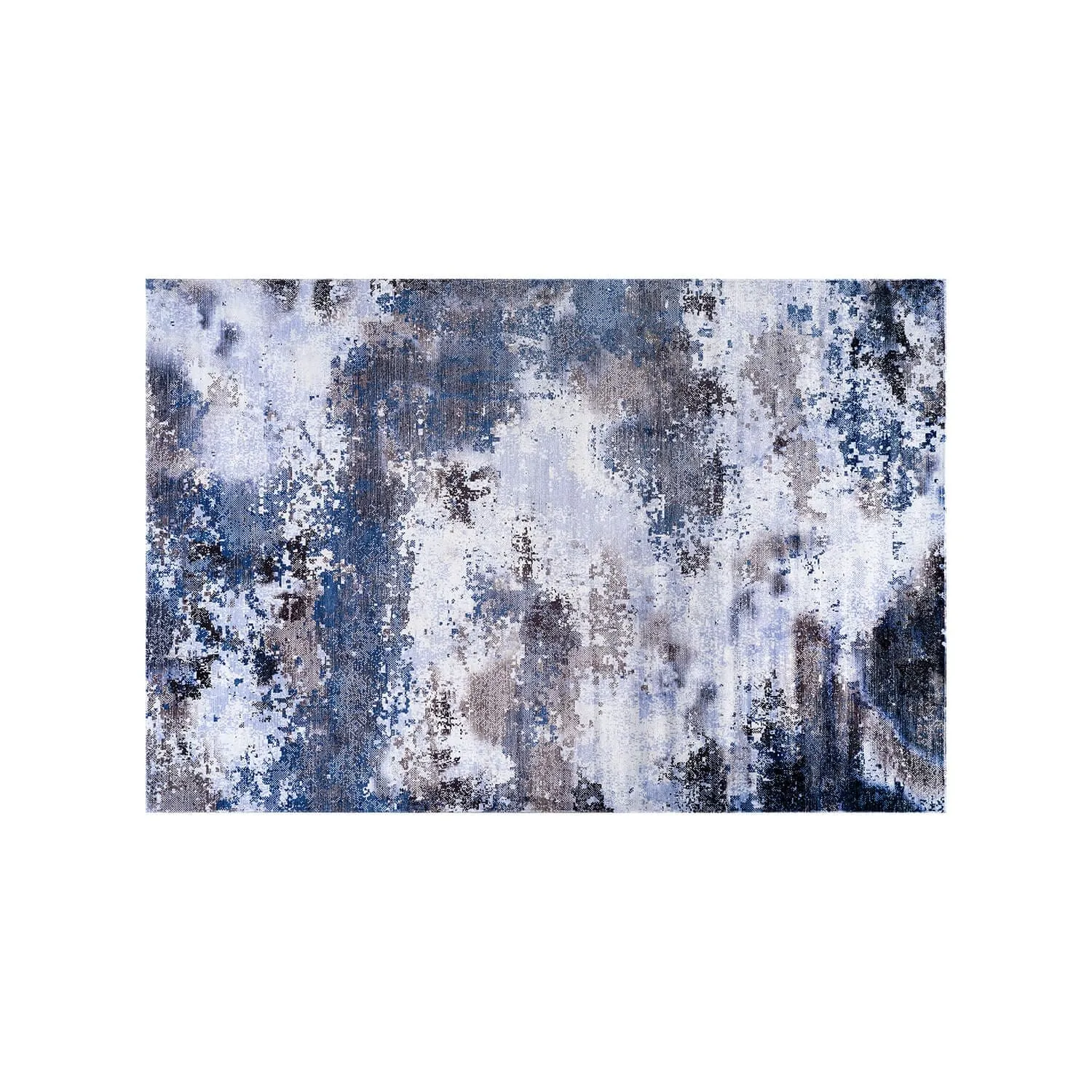 Beverly Rug Queen Abstract Non-Slip Rubber Back Washable Indoor Area Rug