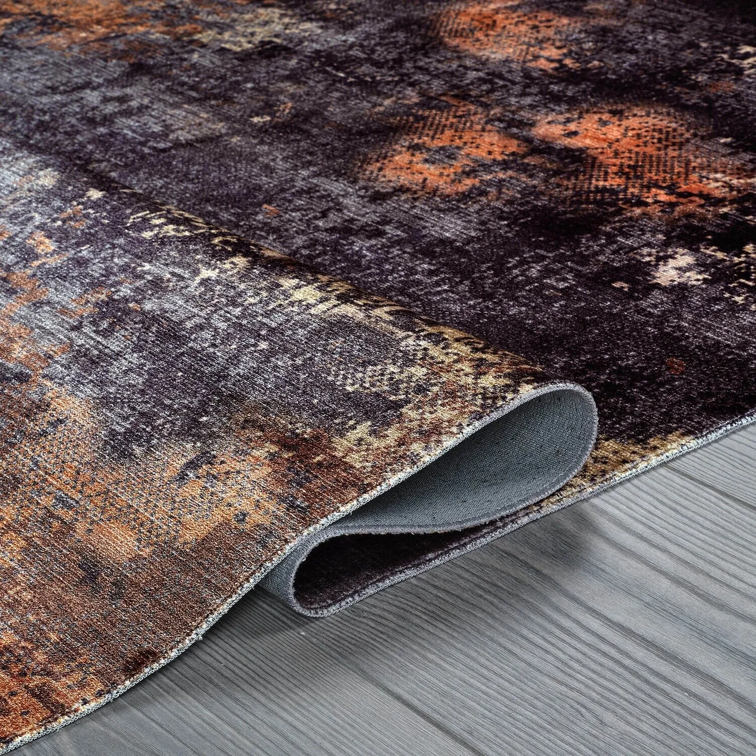 Beverly Rug Queen Abstract Non-Slip Rubber Back Washable Indoor Area Rug