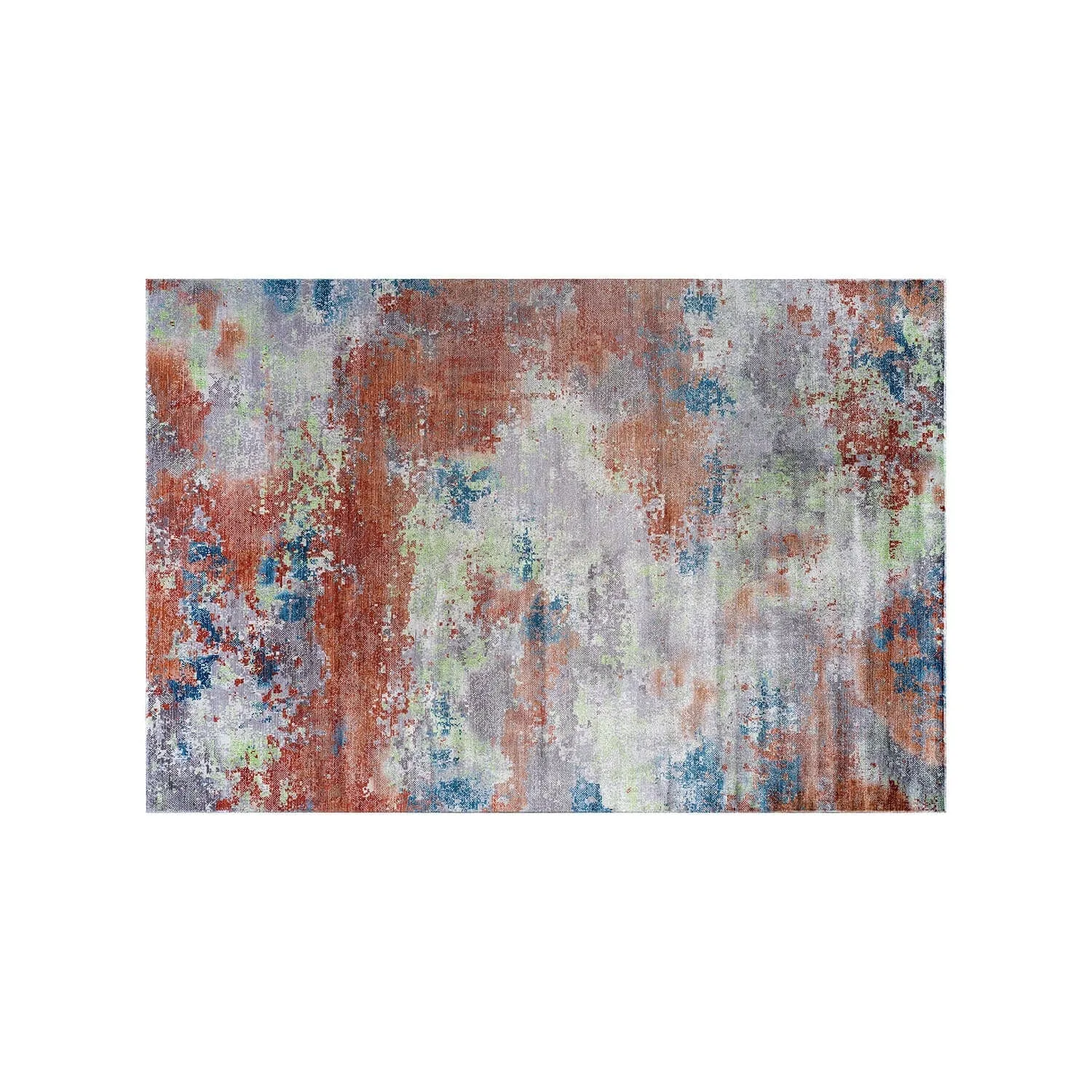 Beverly Rug Queen Abstract Non-Slip Rubber Back Washable Indoor Area Rug
