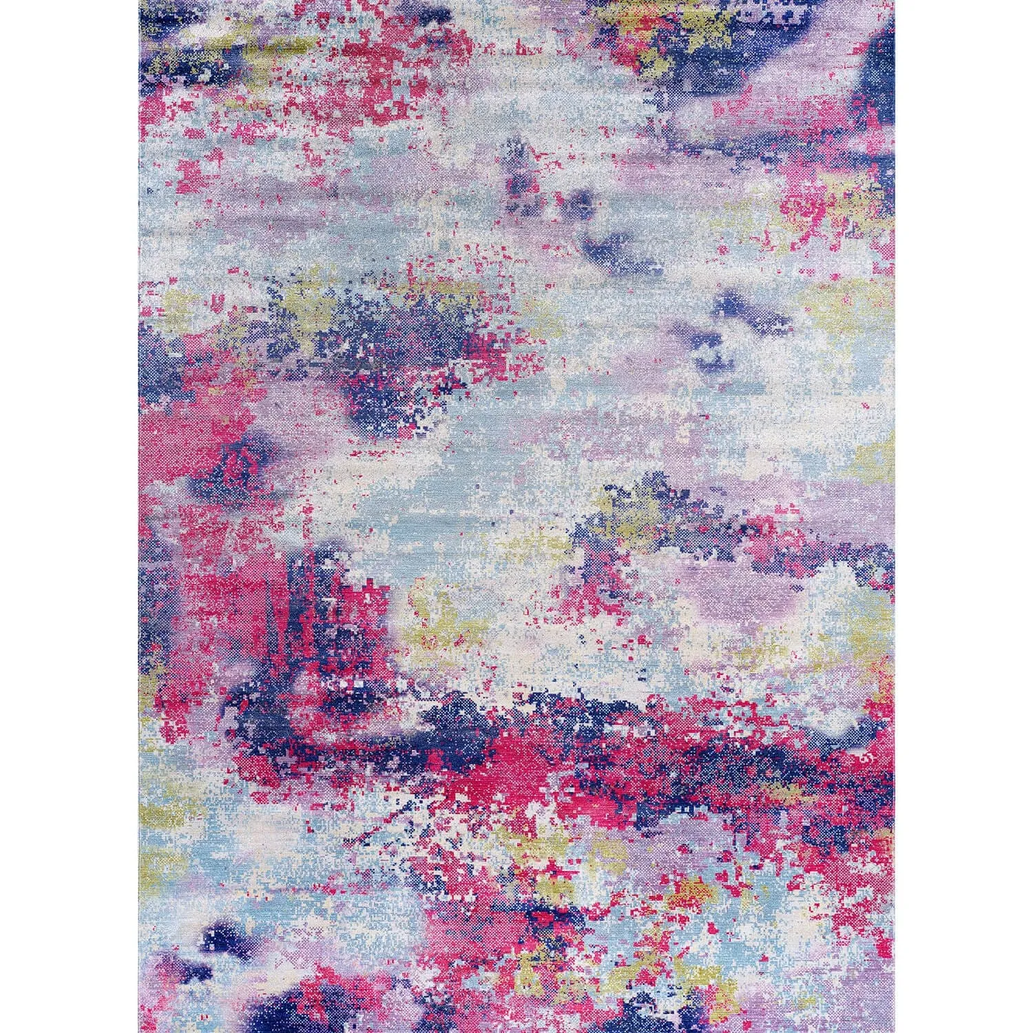 Beverly Rug Queen Abstract Non-Slip Rubber Back Washable Indoor Area Rug