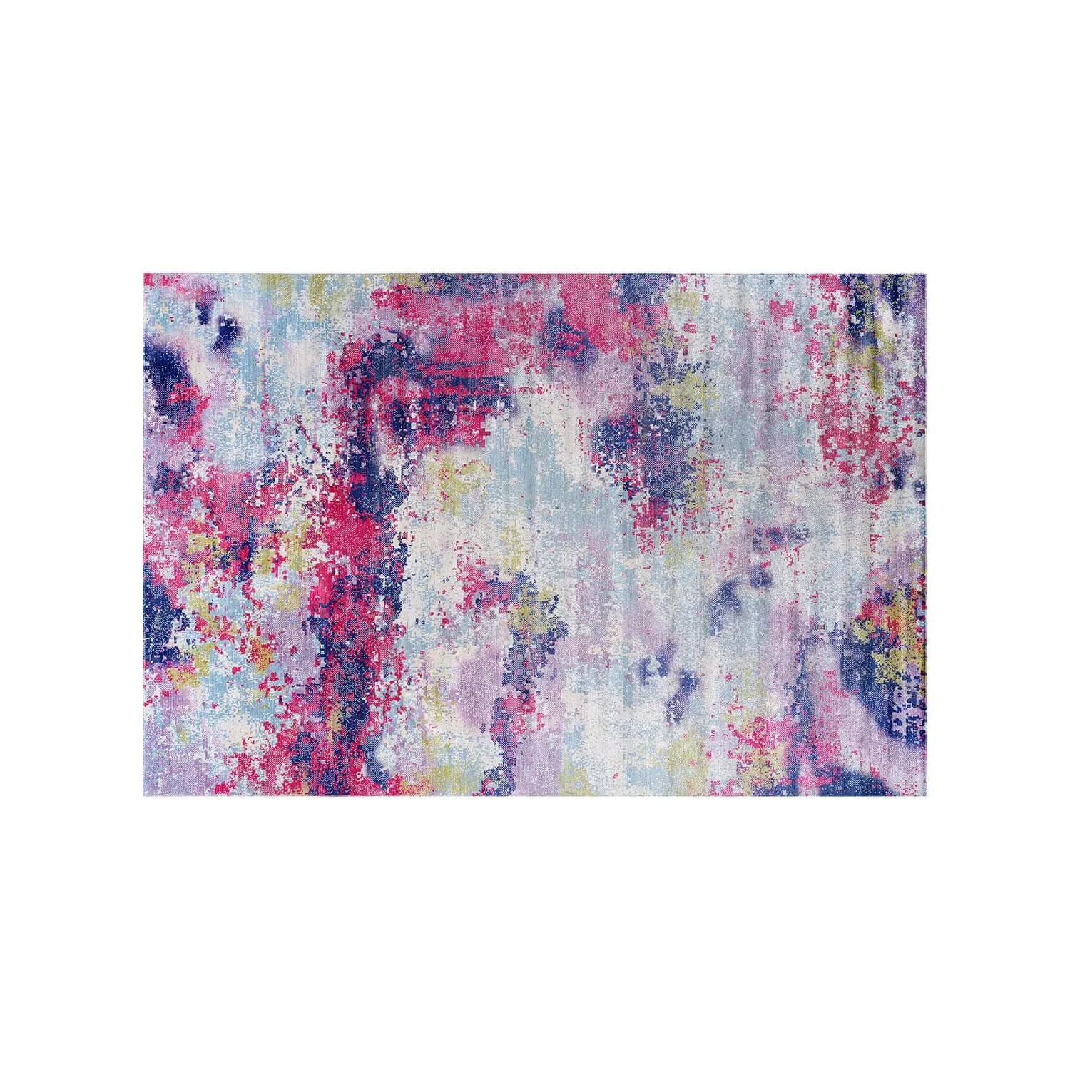 Beverly Rug Queen Abstract Non-Slip Rubber Back Washable Indoor Area Rug