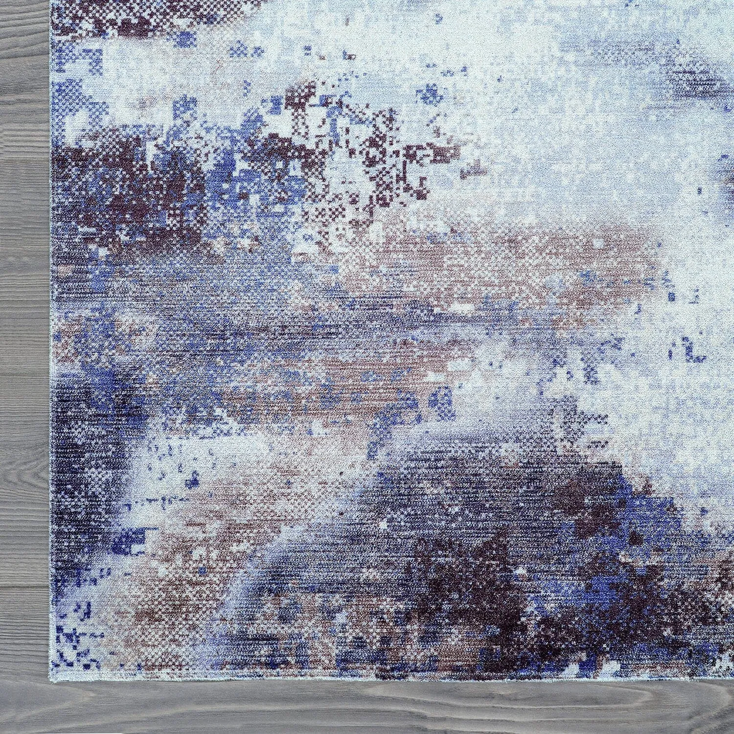 Beverly Rug Queen Abstract Non-Slip Rubber Back Washable Indoor Area Rug
