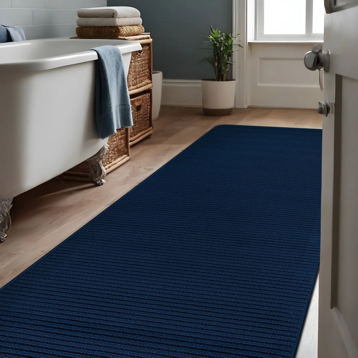 Beverly Rug Solid Color Non-Slip Rubber Back Washable Indoor Area Rug