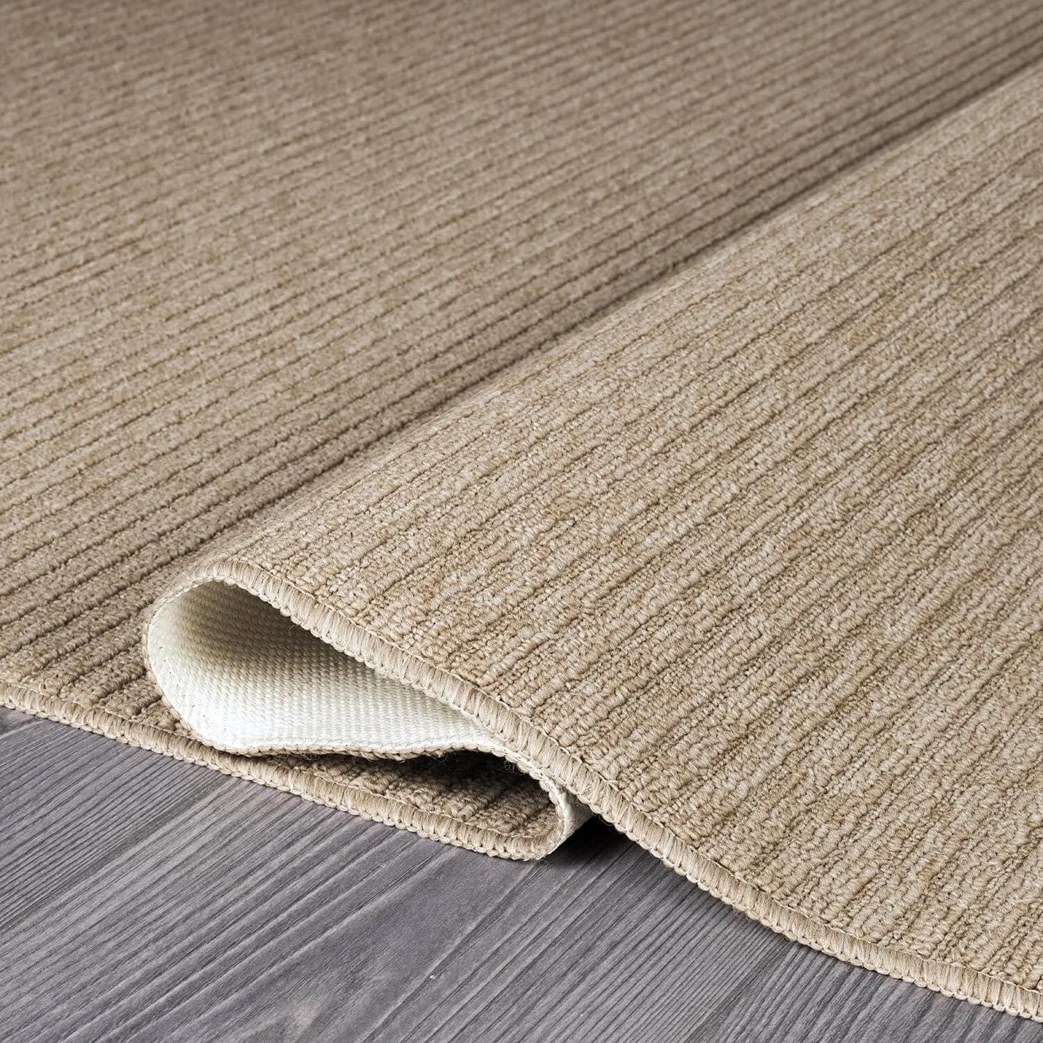 Beverly Rug Solid Color Non-Slip Rubber Back Washable Indoor Area Rug