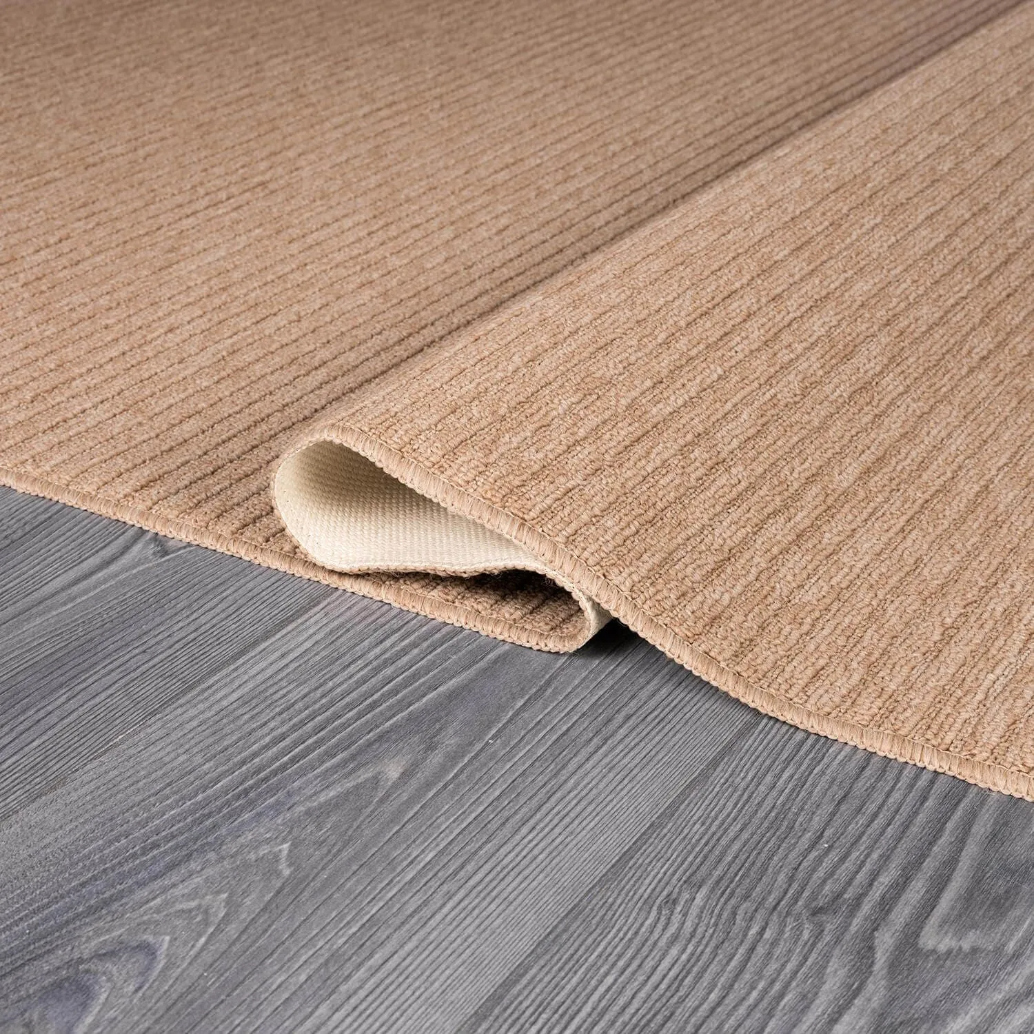 Beverly Rug Solid Color Non-Slip Rubber Back Washable Indoor Area Rug