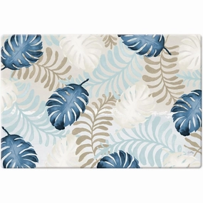 Blue Havana 30 x 20 Decorative Comfort Floor Mat Manufactured in The USA. Waterproof. Reduces Muscle Fatigue. Easy to Clean