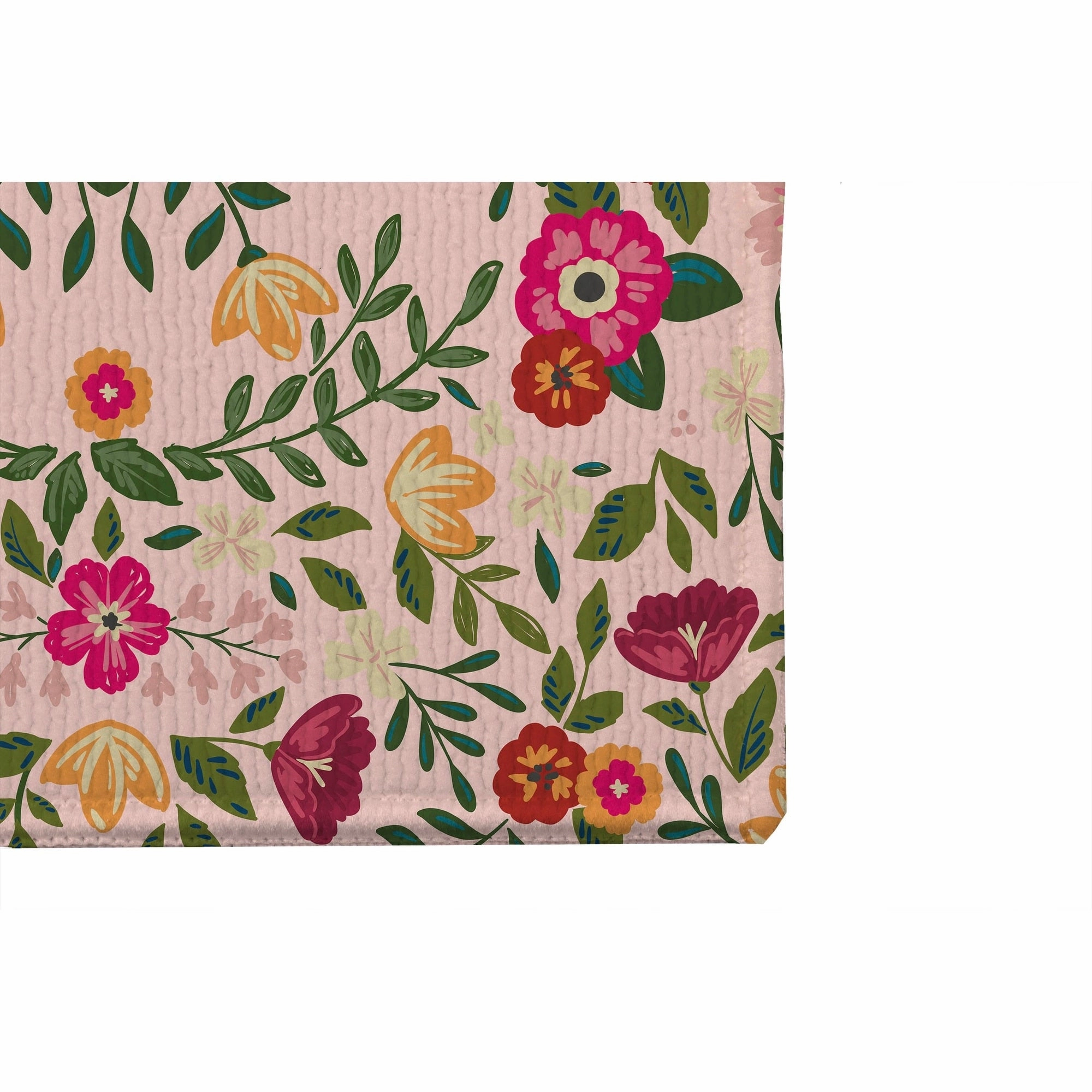 BOHO FIELDS PINK with Rubberized non-slip Backing Indoor|Outdoor Mat By Kavka Designs
