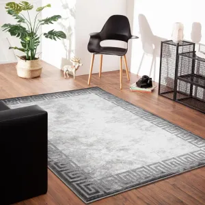 Brooklyn Collection Abstract Border Area Rug