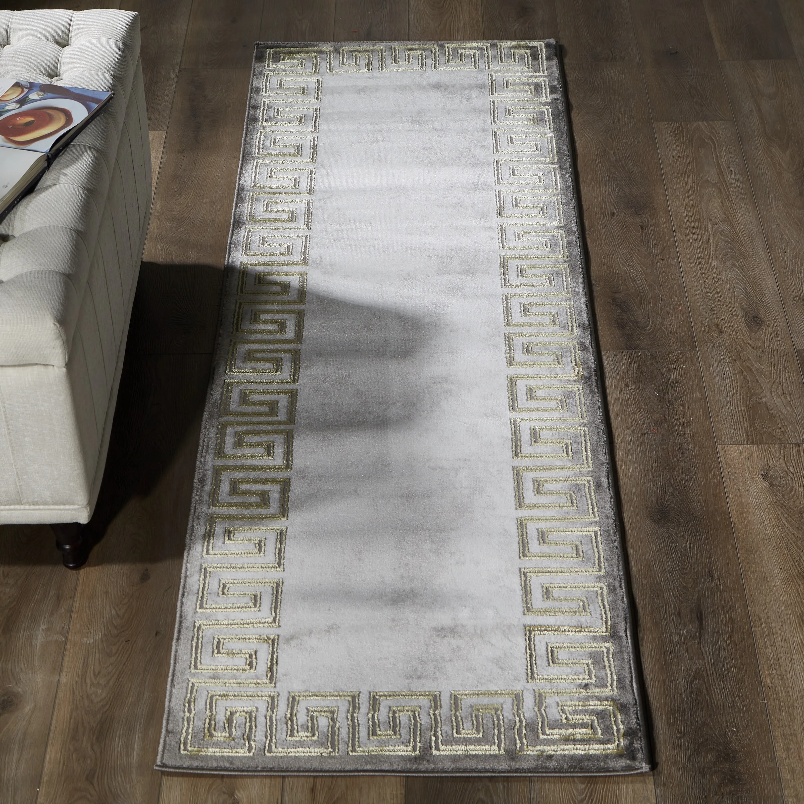 Brooklyn Collection Abstract Border Area Rug