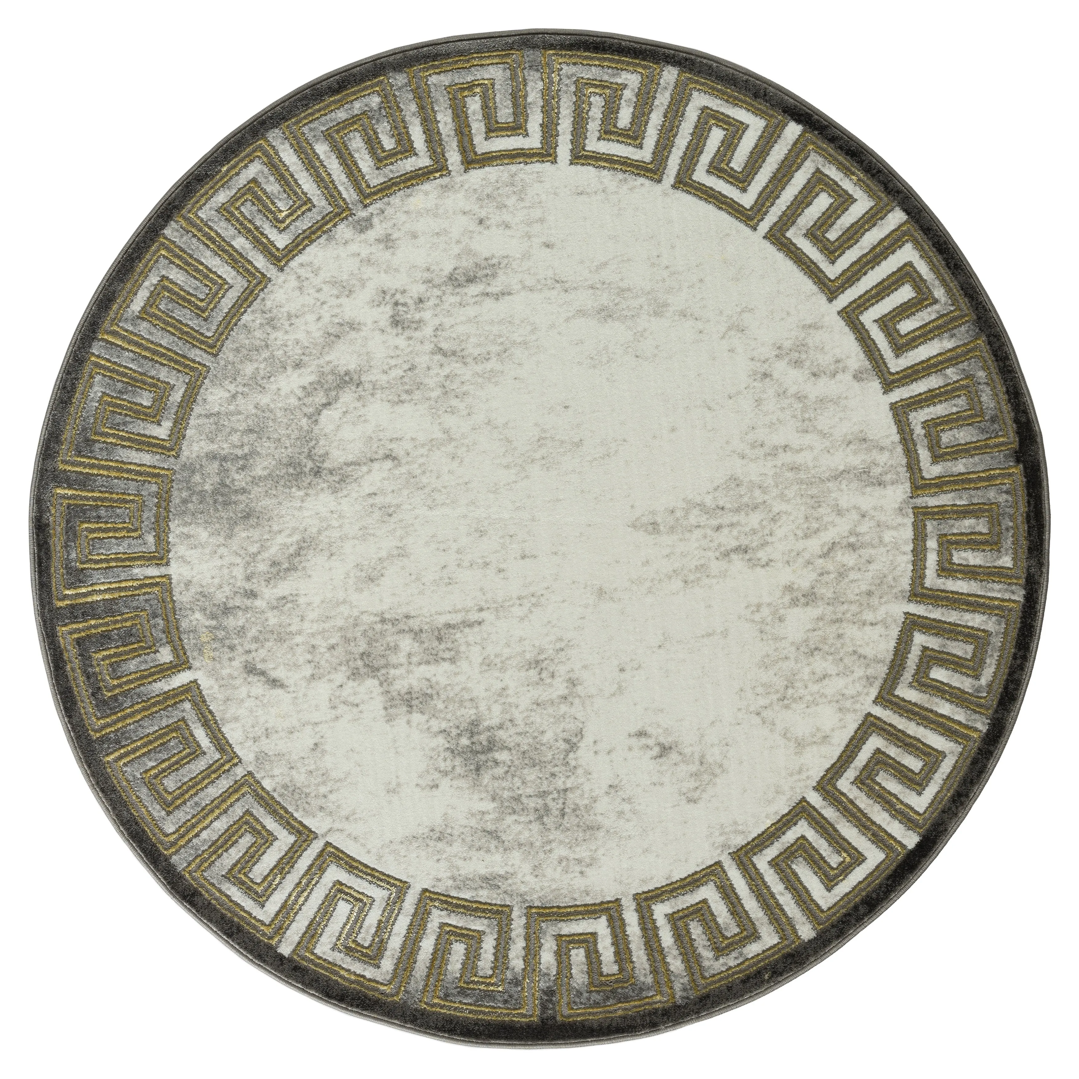 Brooklyn Collection Abstract Border Area Rug