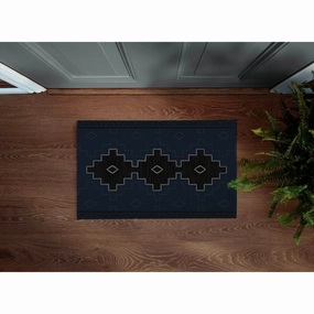 BUCHANAN BLUE with Rubberized non-slip Backing Indoor|Outdoor Mat By Kavka Designs
