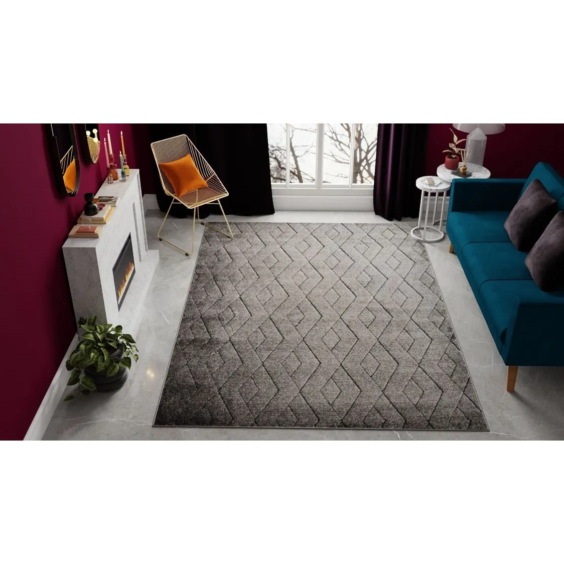 Cadence Geometric Modern Contemporary Rug Rugs America