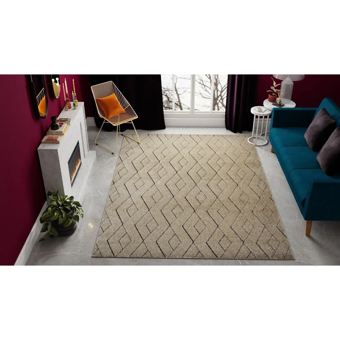 Cadence Geometric Modern Contemporary Rug Rugs America