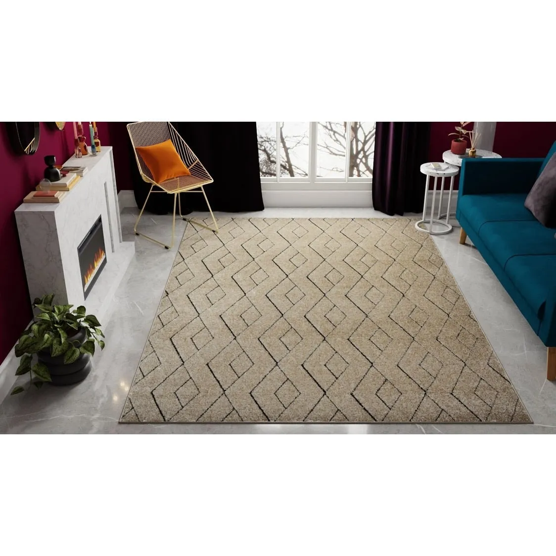 Cadence Geometric Modern Contemporary Rug Rugs America