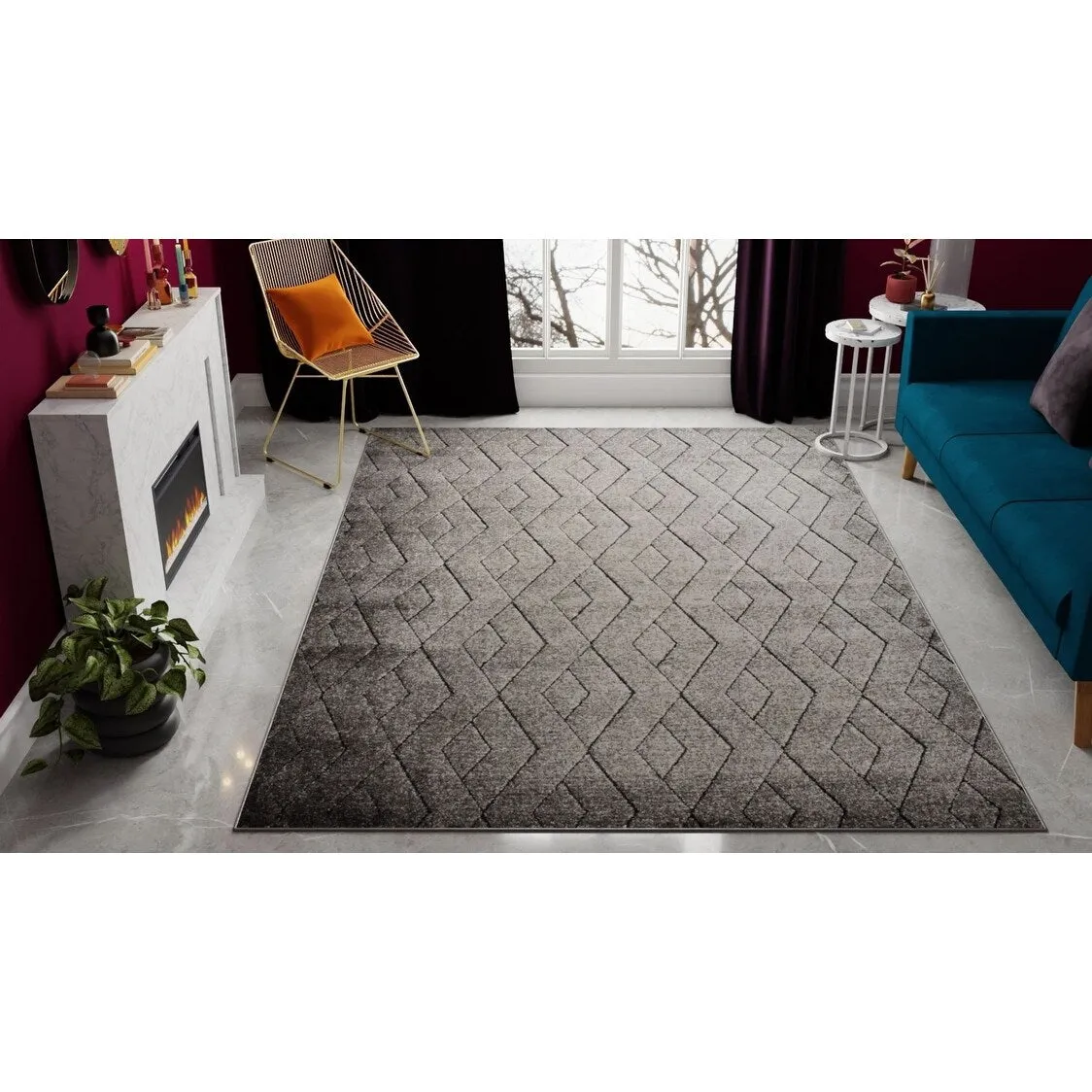 Cadence Geometric Modern Contemporary Rug Rugs America