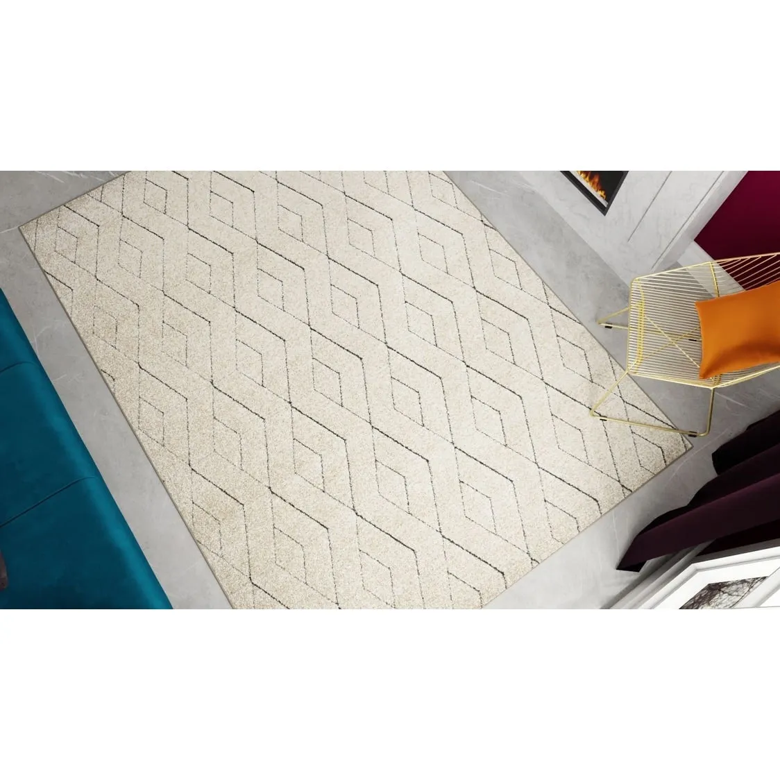 Cadence Geometric Modern Contemporary Rug Rugs America