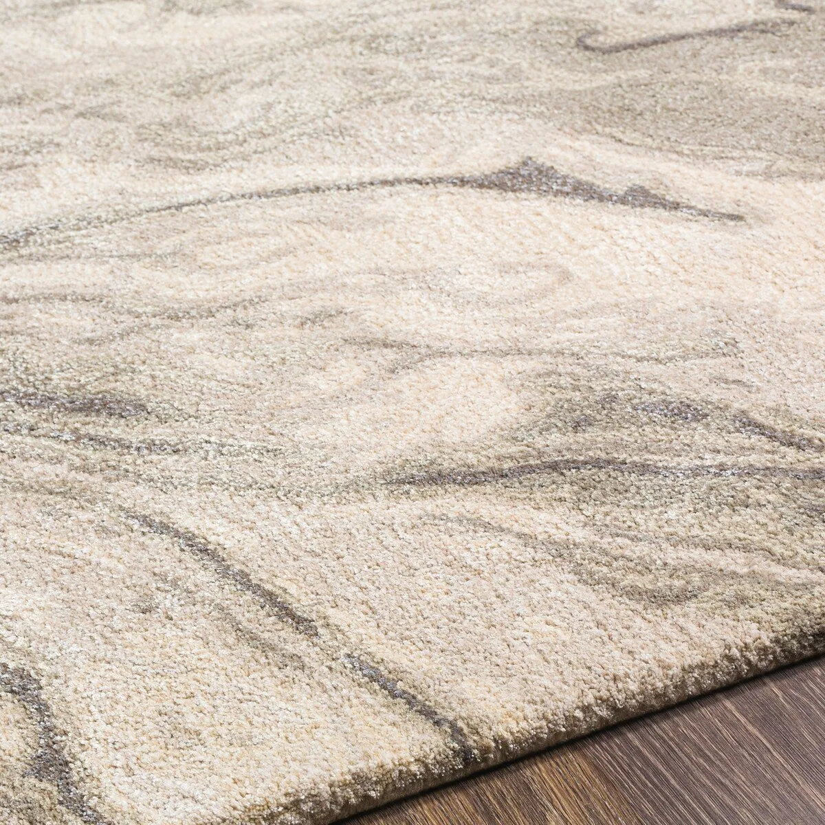 Cahbri Handmade Modern Abstract Wool Blend Area Rug