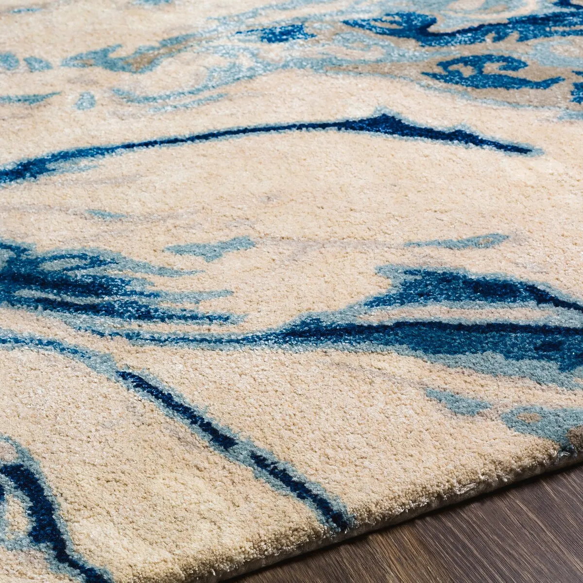 Cahbri Handmade Modern Abstract Wool Blend Area Rug