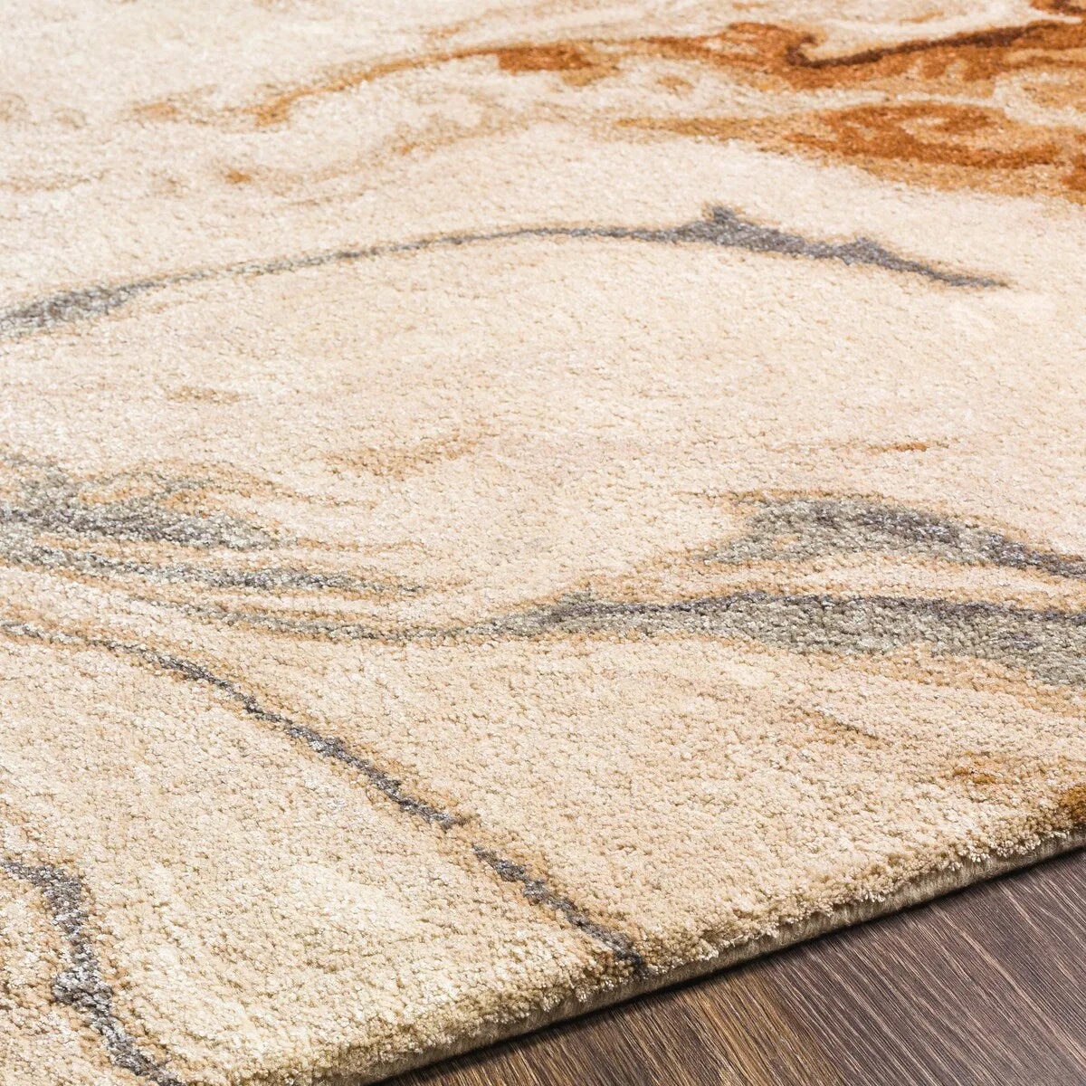 Cahbri Handmade Modern Abstract Wool Blend Area Rug