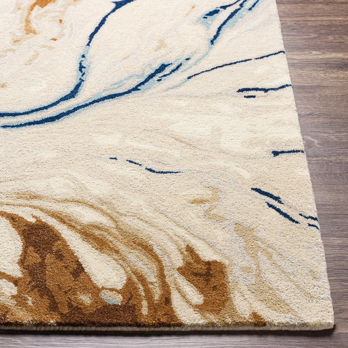 Cahbri Handmade Modern Abstract Wool Blend Area Rug