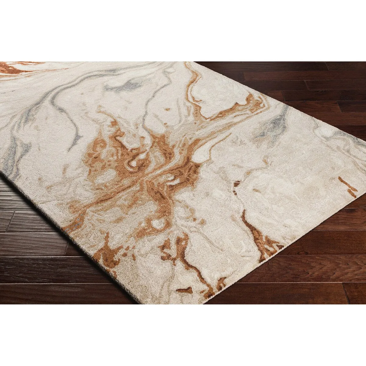 Cahbri Handmade Modern Abstract Wool Blend Area Rug