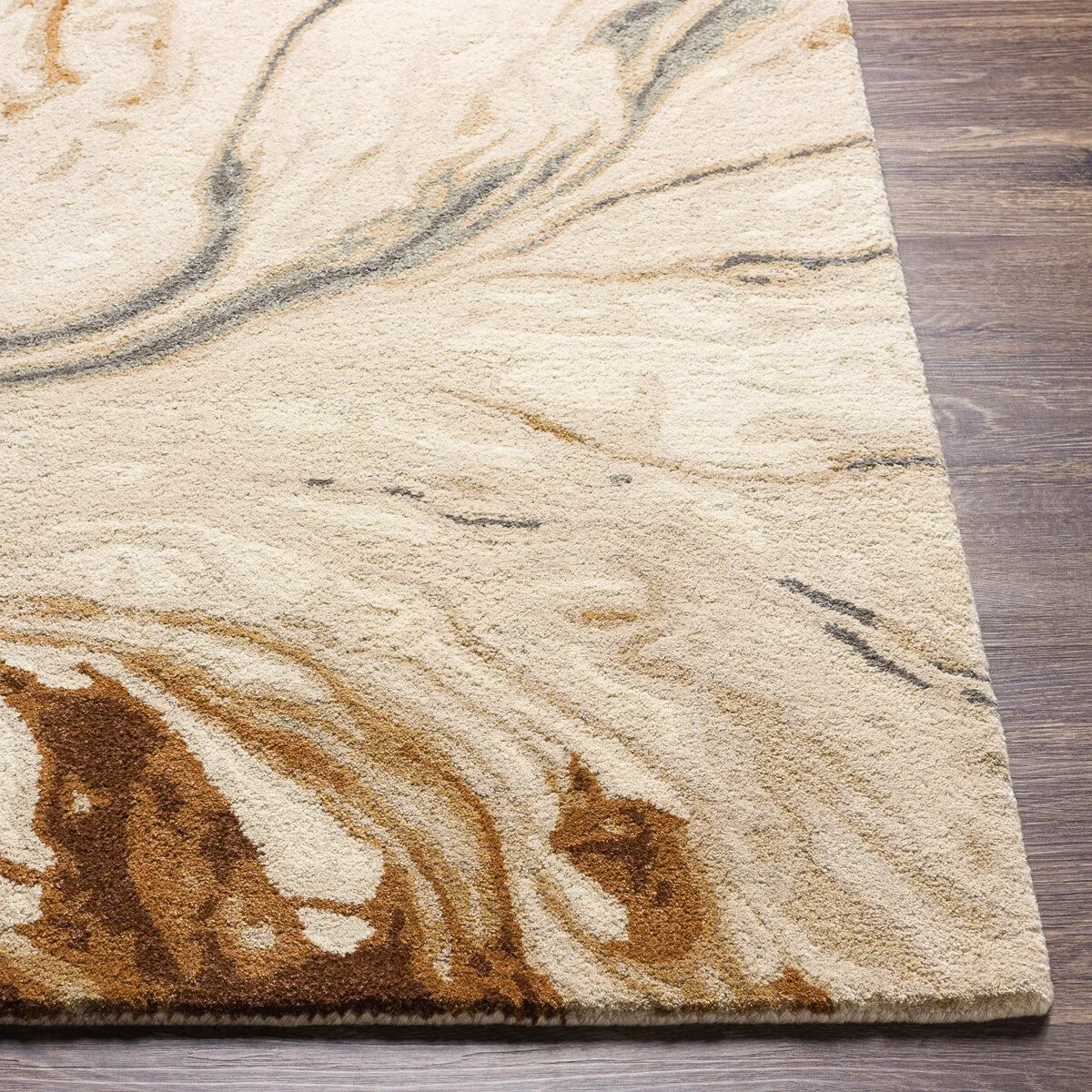 Cahbri Handmade Modern Abstract Wool Blend Area Rug