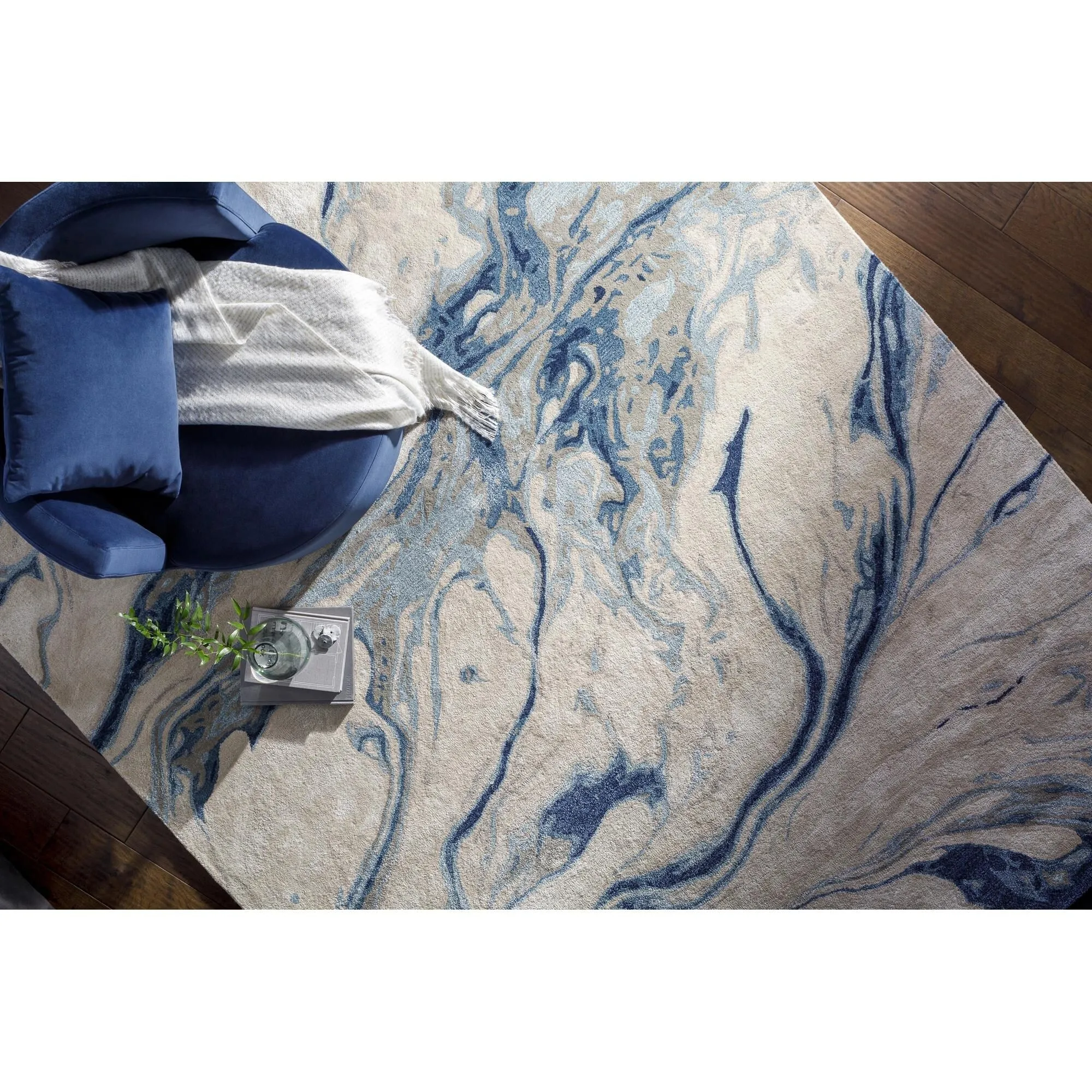 Cahbri Minimalist Abstract Hand Tufted Area Rug