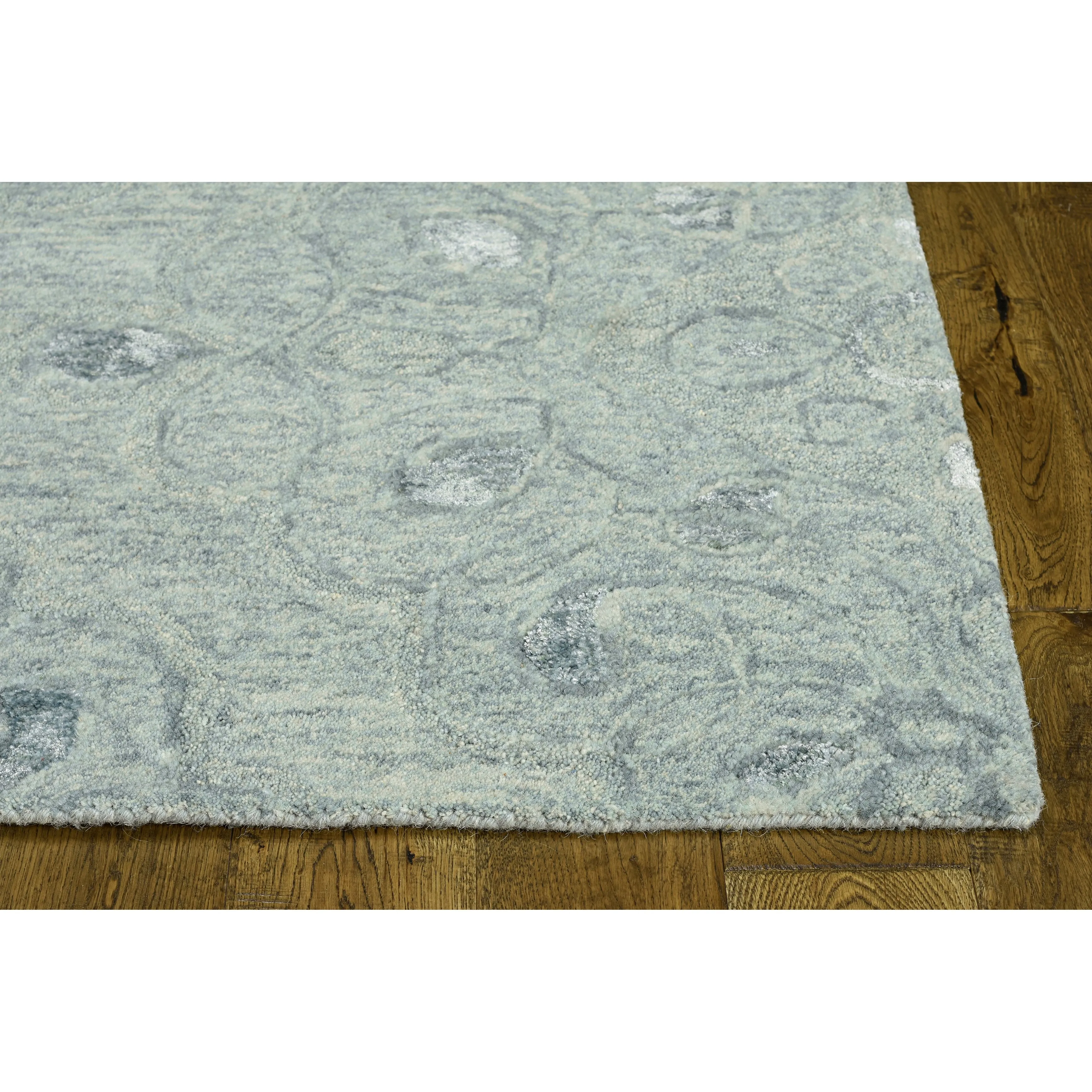 Carbon Loft Streaya Sea Blue Handmade Rug