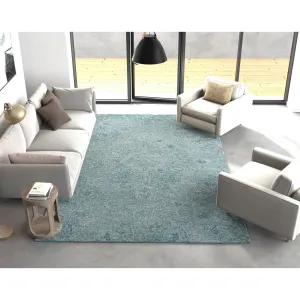 Carbon Loft Streaya Sea Blue Handmade Rug