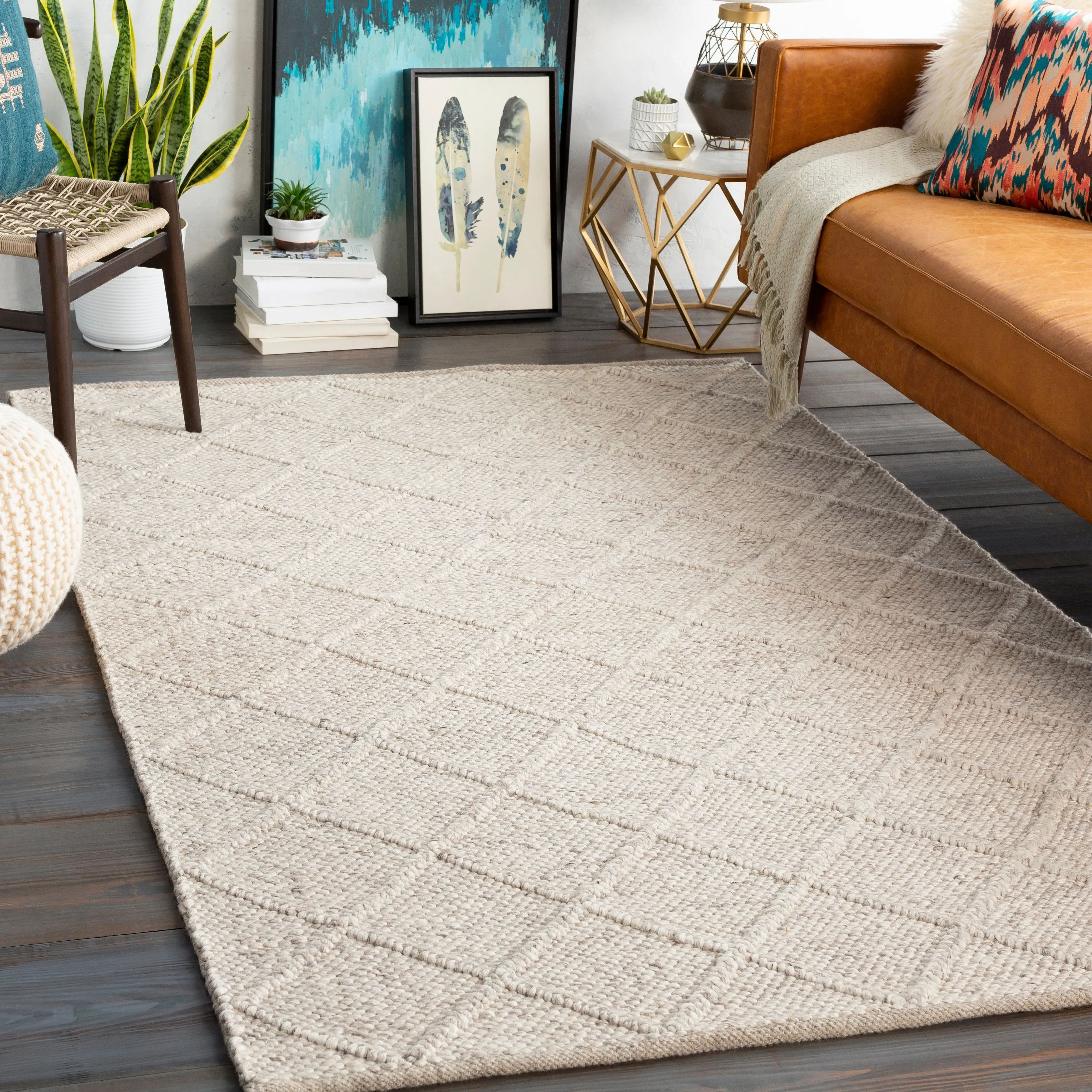 Carson Carrington Taxnas Handmade Wool Blend Nordic Area Rug