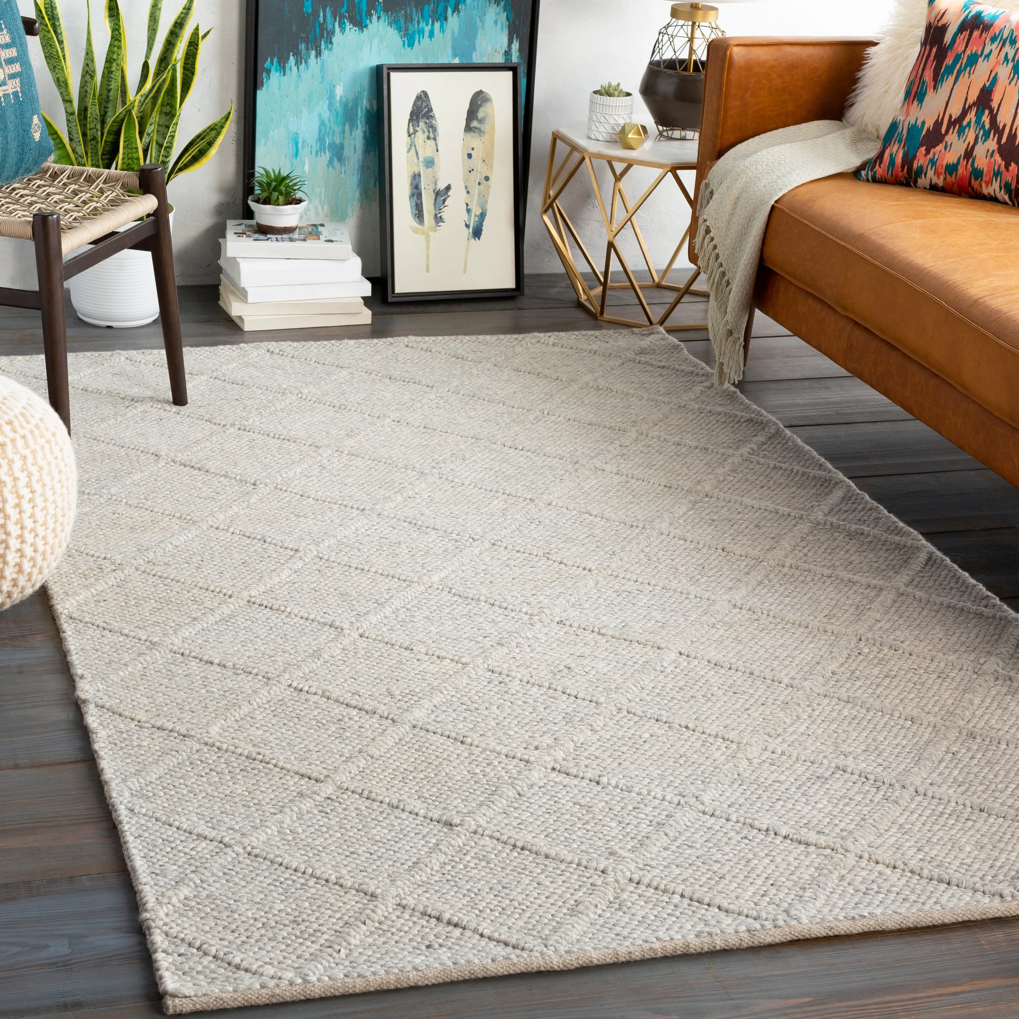 Carson Carrington Taxnas Handmade Wool Blend Nordic Area Rug