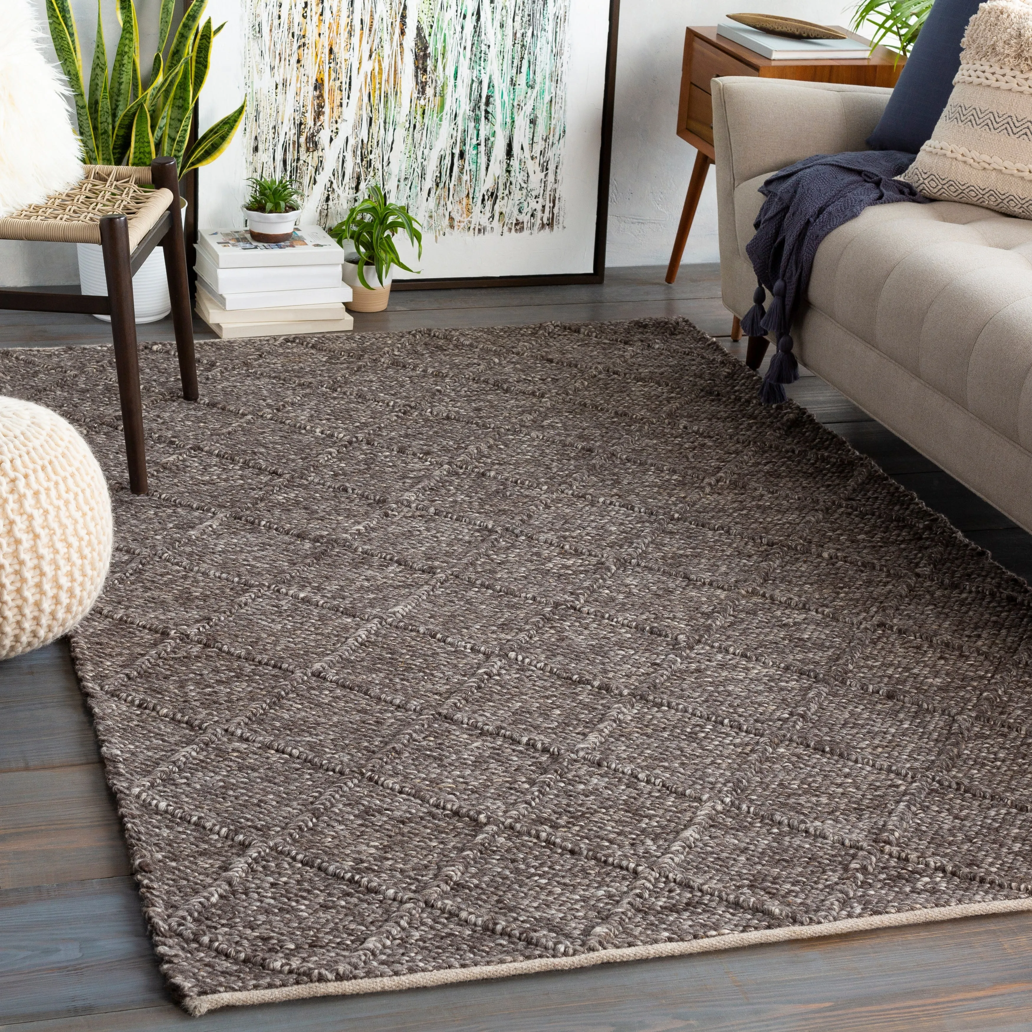 Carson Carrington Taxnas Handmade Wool Blend Nordic Area Rug