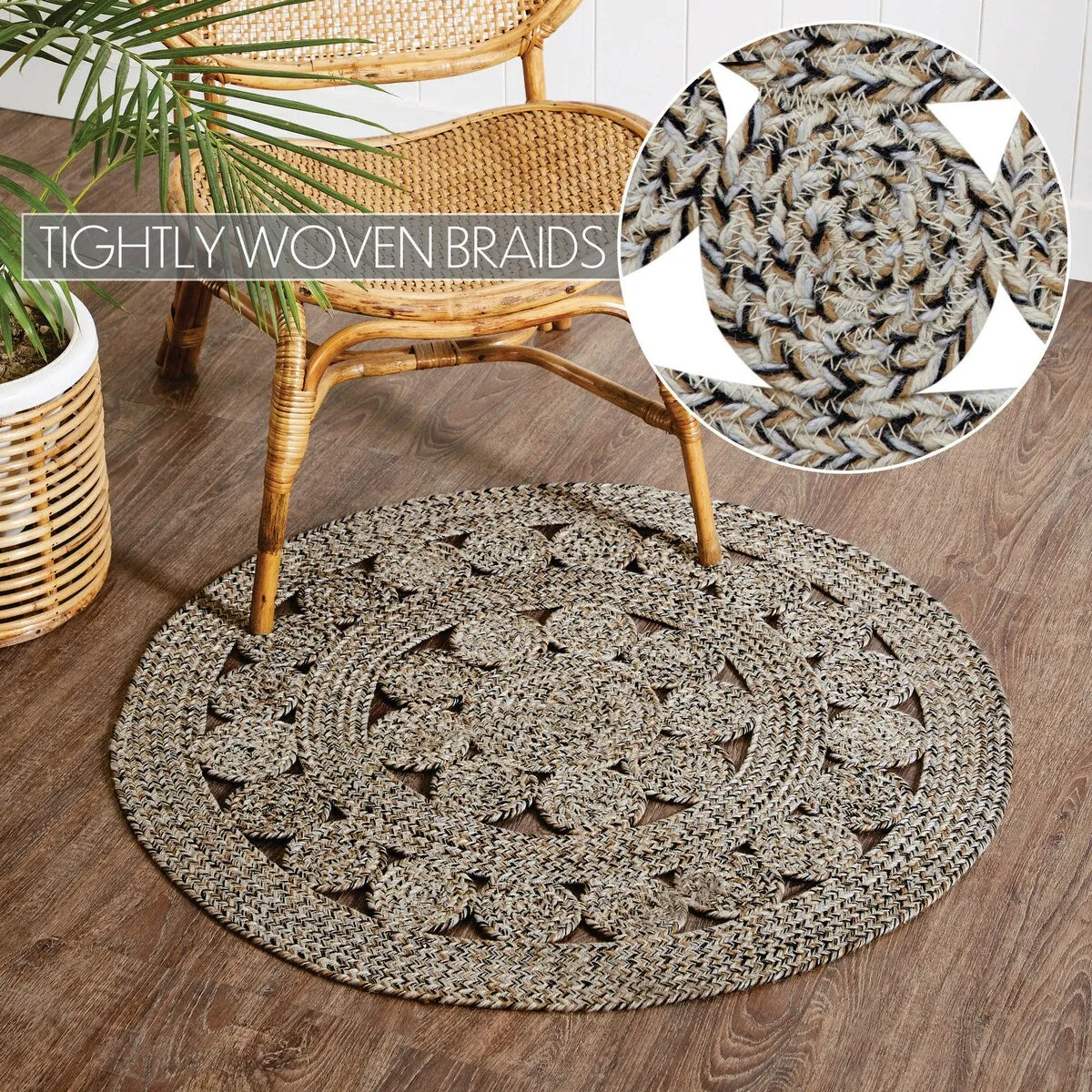 Celeste Blended Pebble Indoor/Outdoor Rug 3ft Round - 36 in