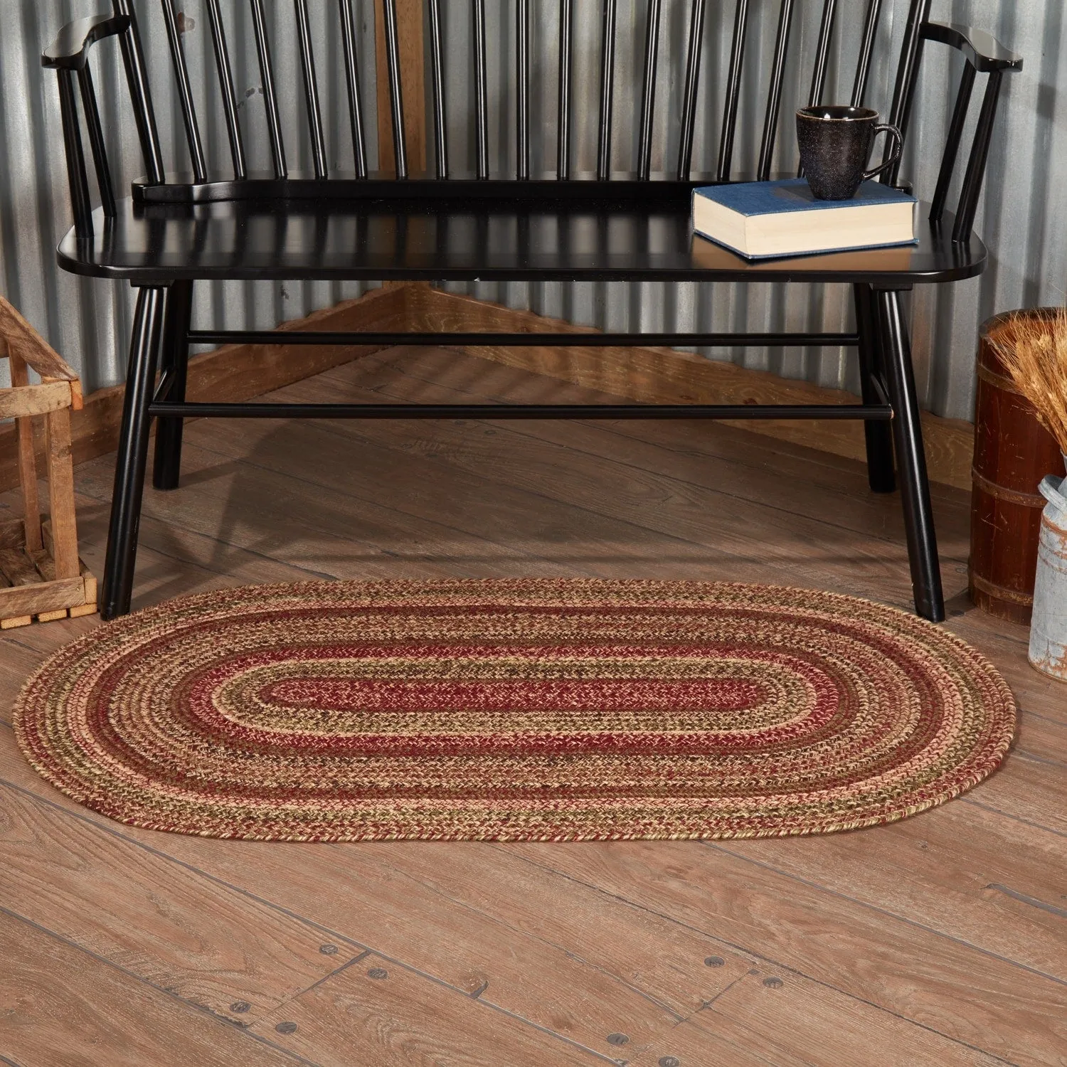 Cider Mill Jute Rug Oval w/ Pad 27x48 - 27 x 48 Oval