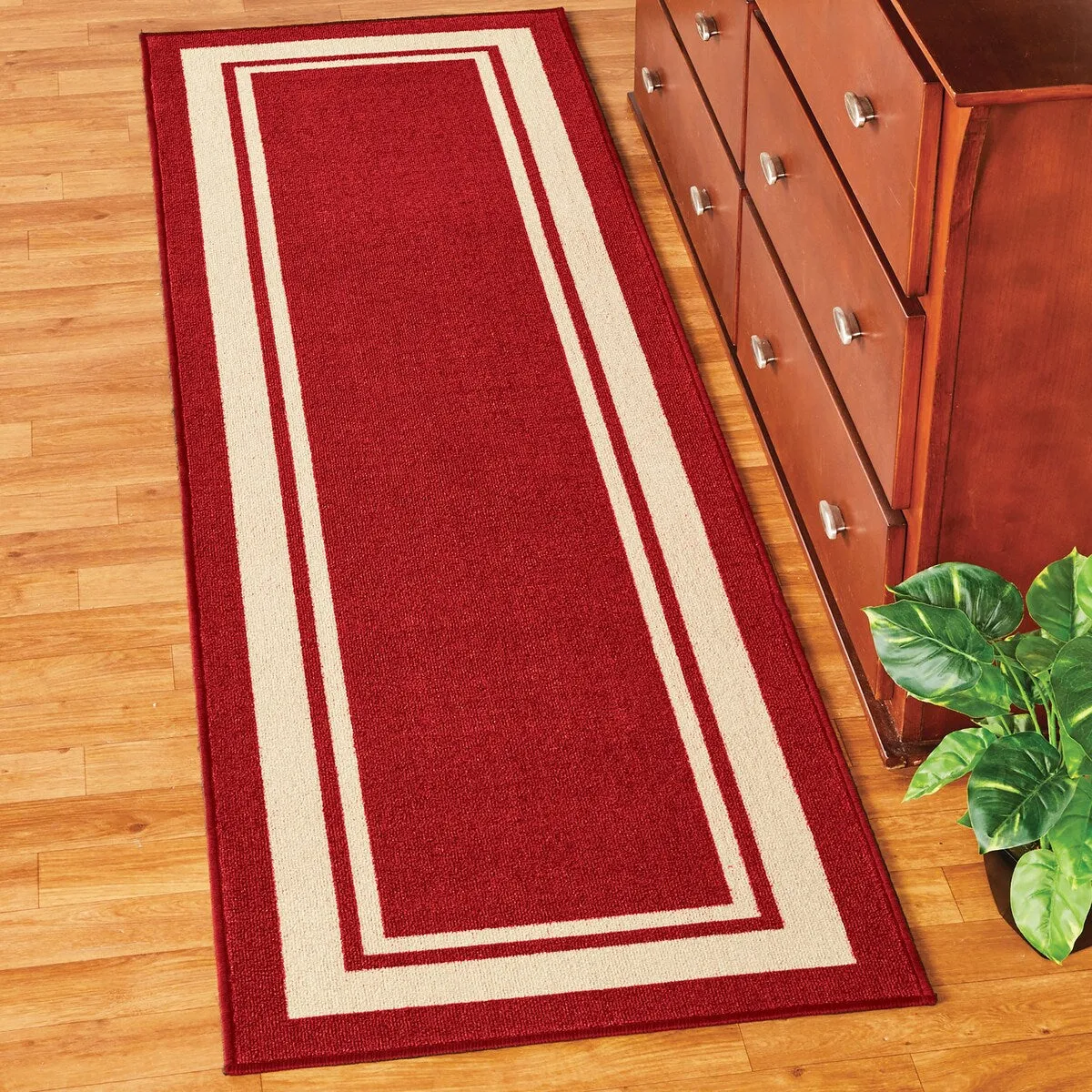 Classic Race Track Skid-Resistant Accent Runner Rugs