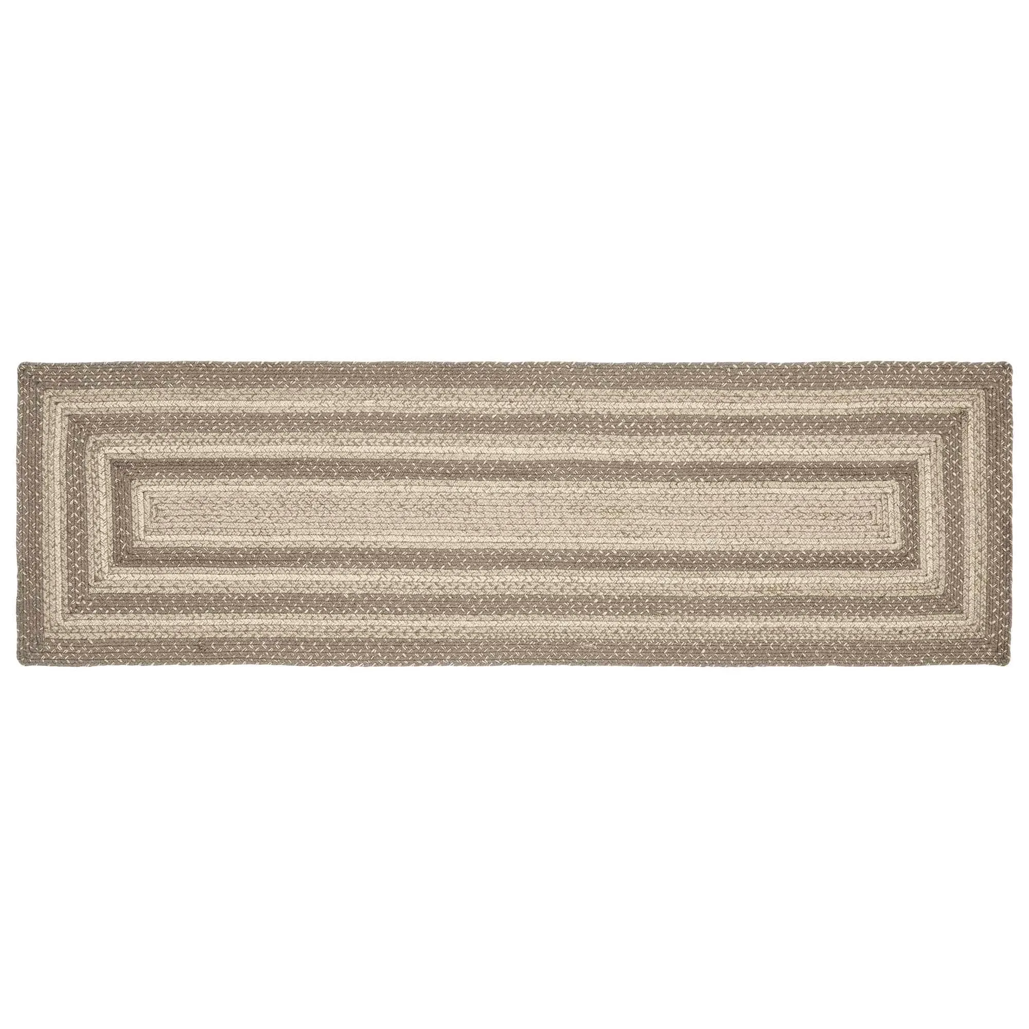 Cobblestone Jute Rug/Runner Rect w/ Pad 22x72 - 2' x 6' Runner