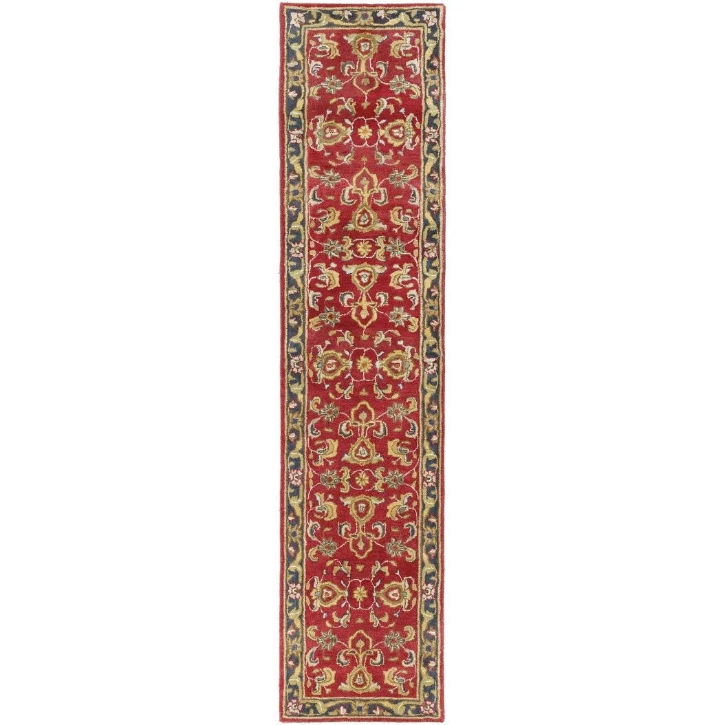 Colonial Home Red Traditional Oriental Handmade Runner - 2'3 x 10'