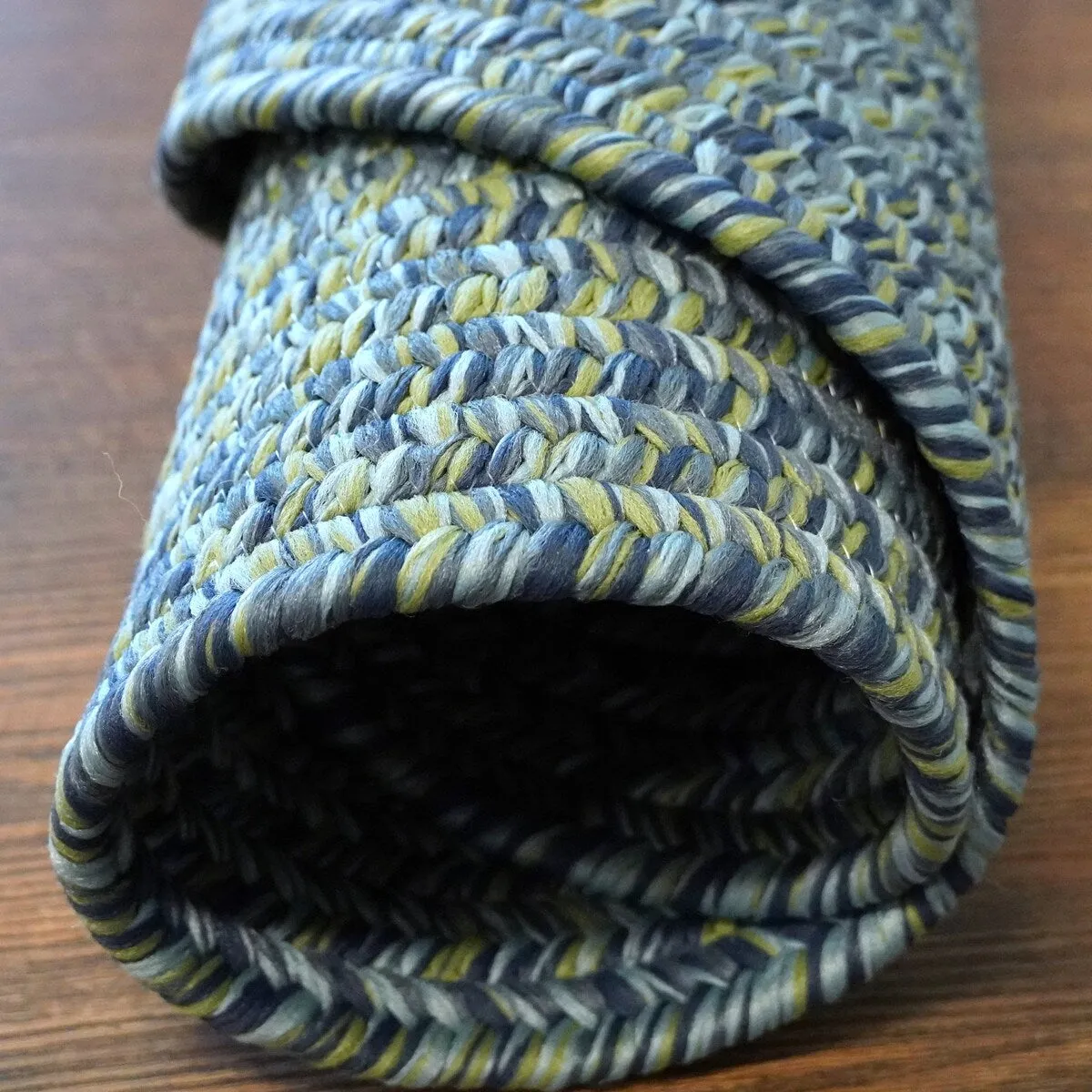 Colonial Mills Seaside Blue Tweed Braided Area Rug