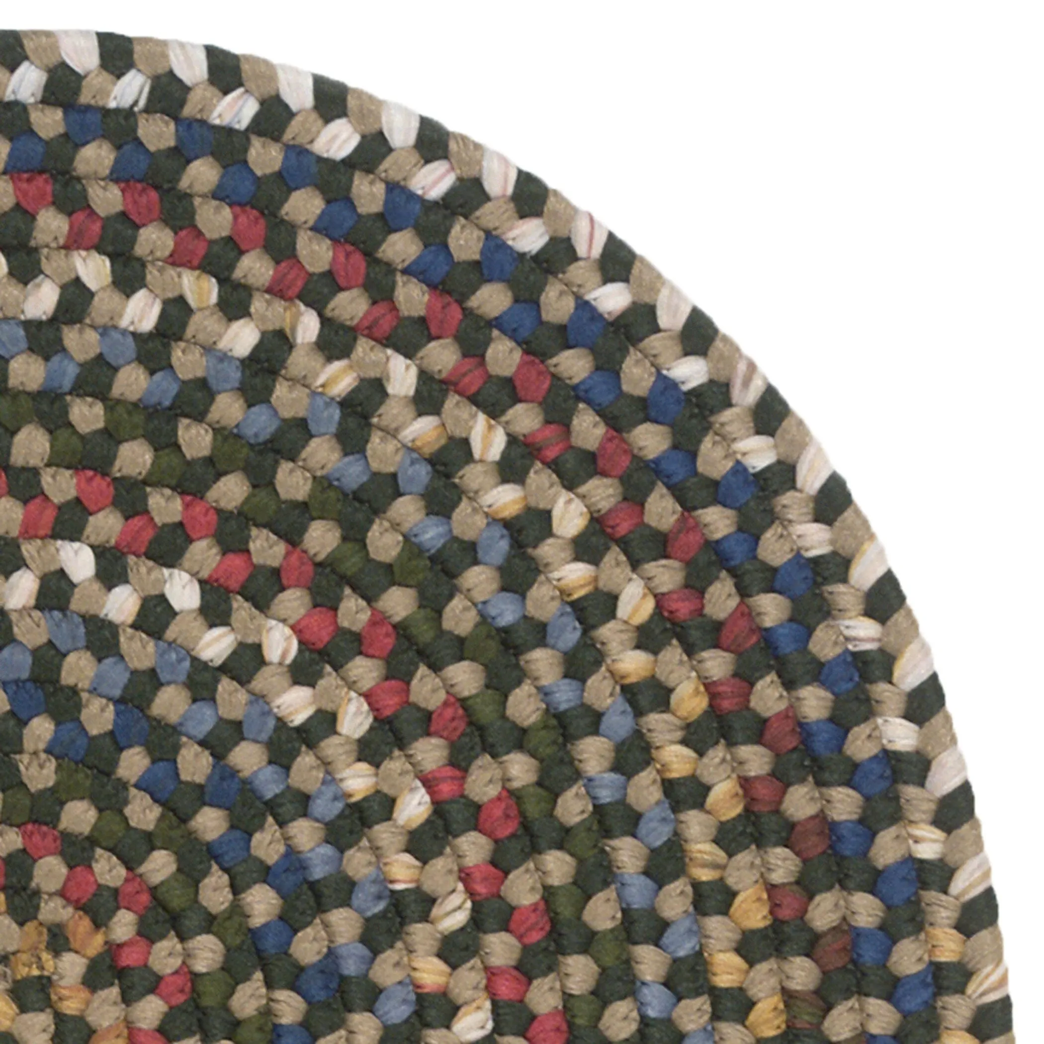 Colonial Mills Wayland Handmade Farmhouse Multicolor Braided Oval Rug