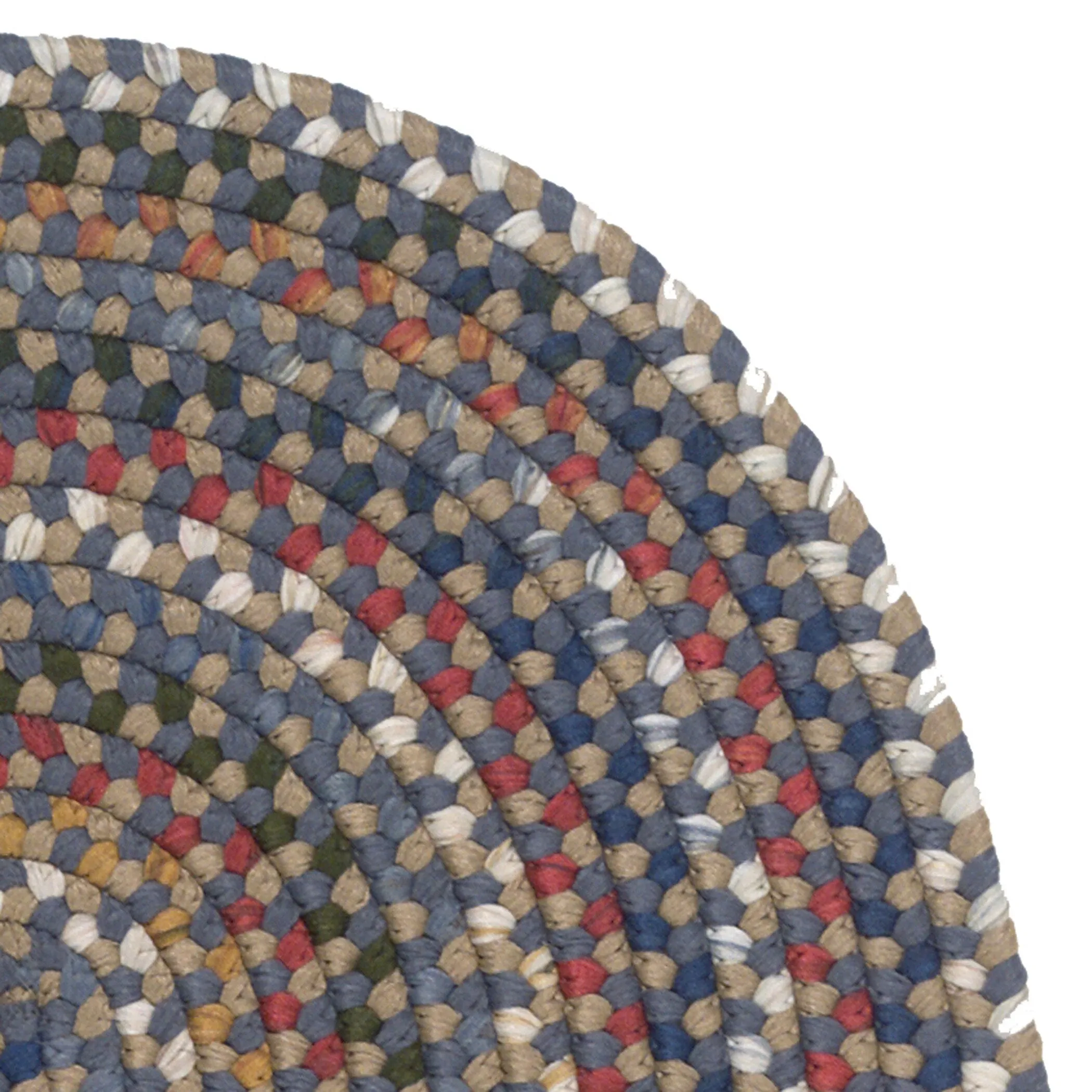 Colonial Mills Wayland Rustic Farmhouse Braided Multicolor Round Rug