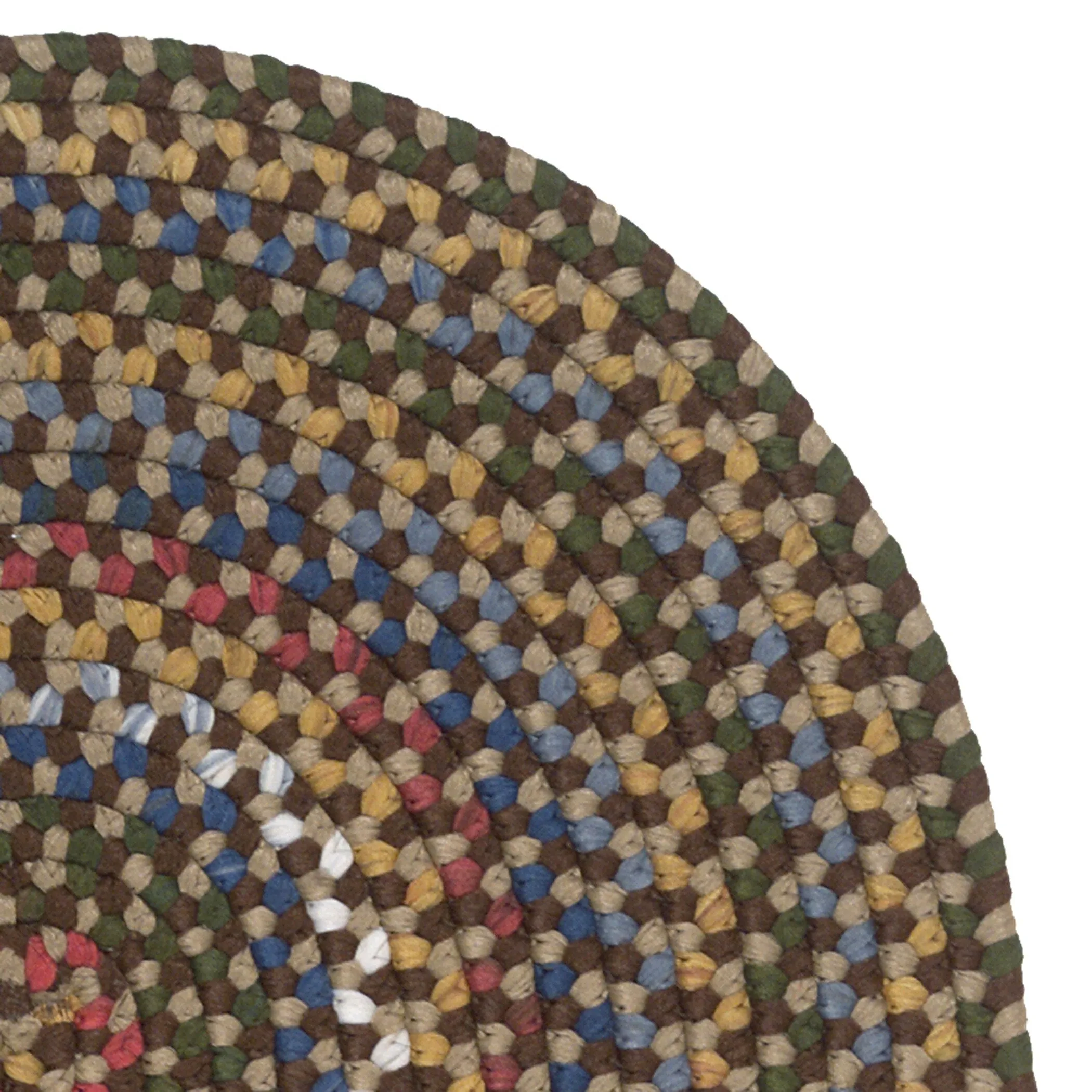 Colonial Mills Wayland Rustic Farmhouse Braided Multicolor Round Rug