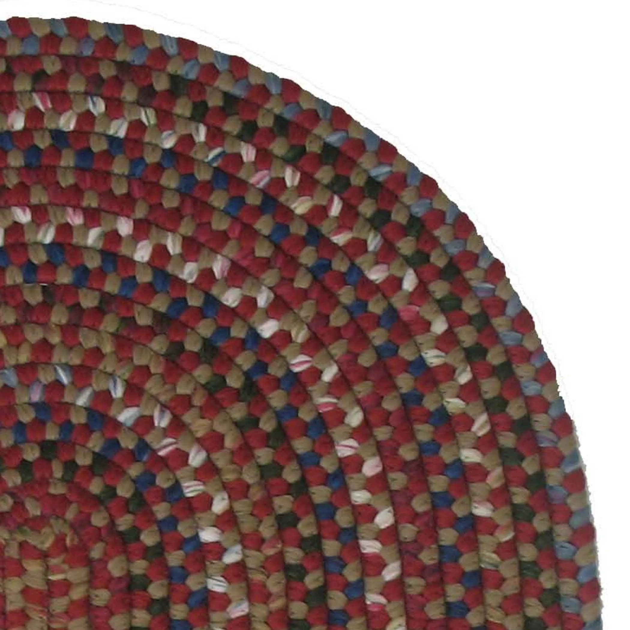 Colonial Mills Wayland Rustic Farmhouse Braided Multicolor Round Rug