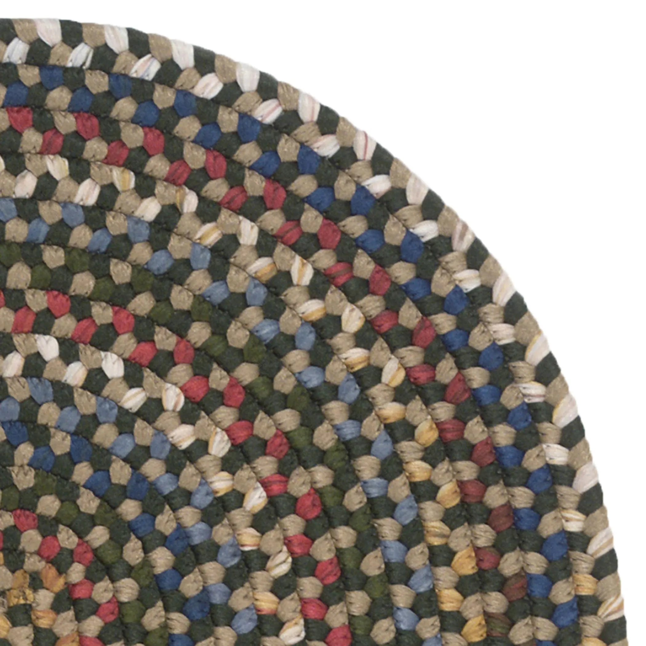 Colonial Mills Wayland Rustic Farmhouse Braided Multicolor Round Rug